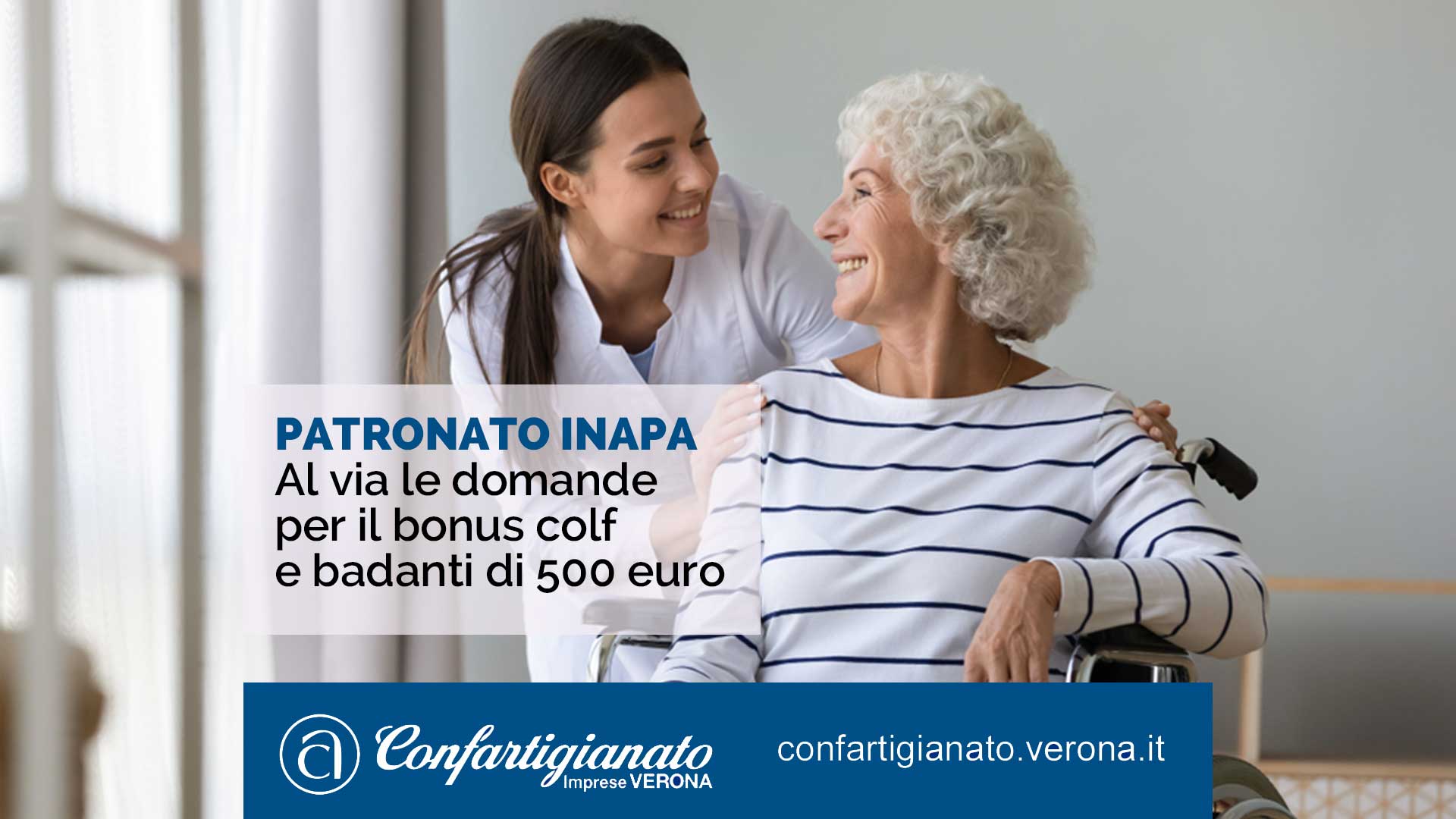 PATRONATO INAPA – Al via le domande per il bonus colf e badanti di 500 euro