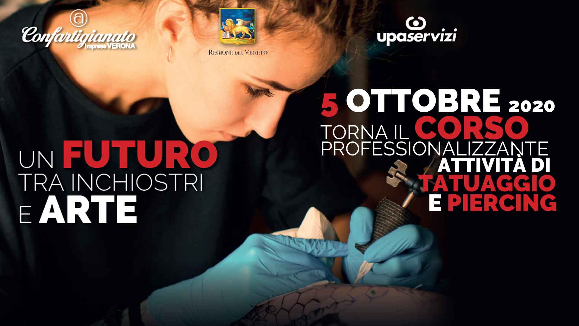 FORMAZIONE – Corso a riconoscimento regionale per abilitazione attività di Tatuaggio e Piercing: iscrizioni entro il 7 settembre