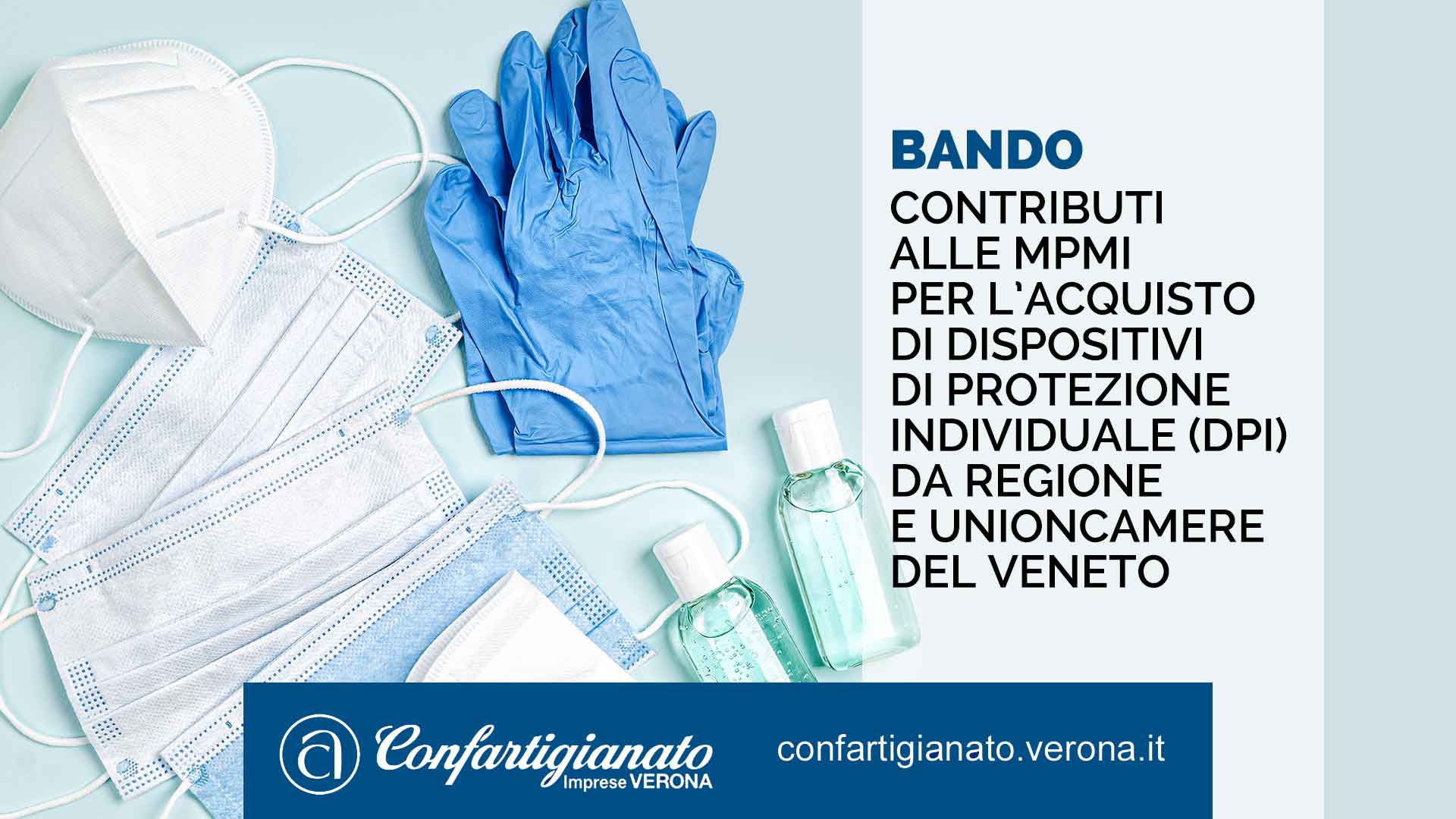 BANDO – Contributi alle MPMI per l’acquisto di Dispositivi di Protezione Individuale (DPI) da Regione e Unioncamere del Veneto