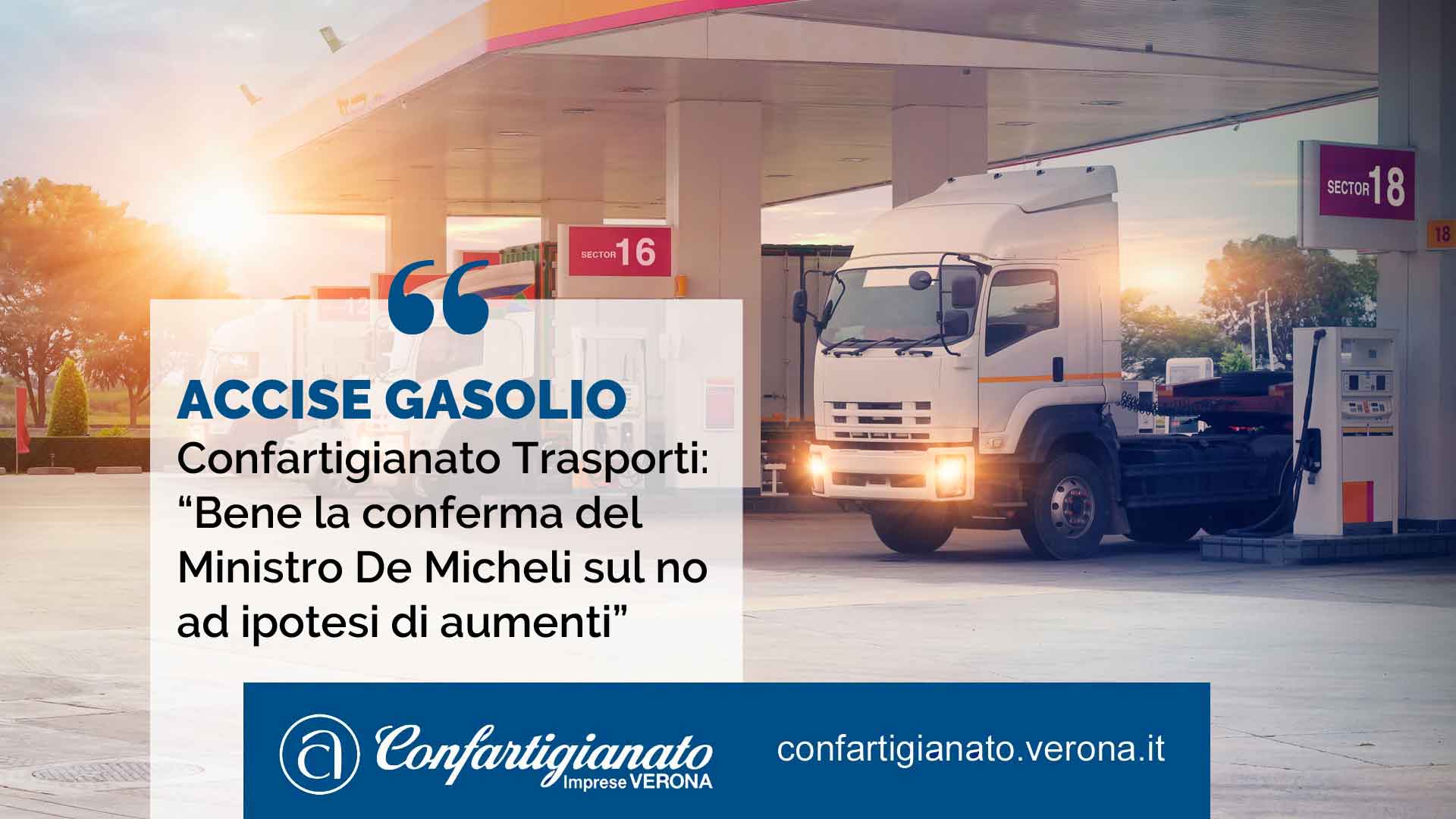 ACCISE GASOLIO – Confartigianato Trasporti: “Bene la conferma del Ministro De Micheli sul no ad ipotesi di aumenti”