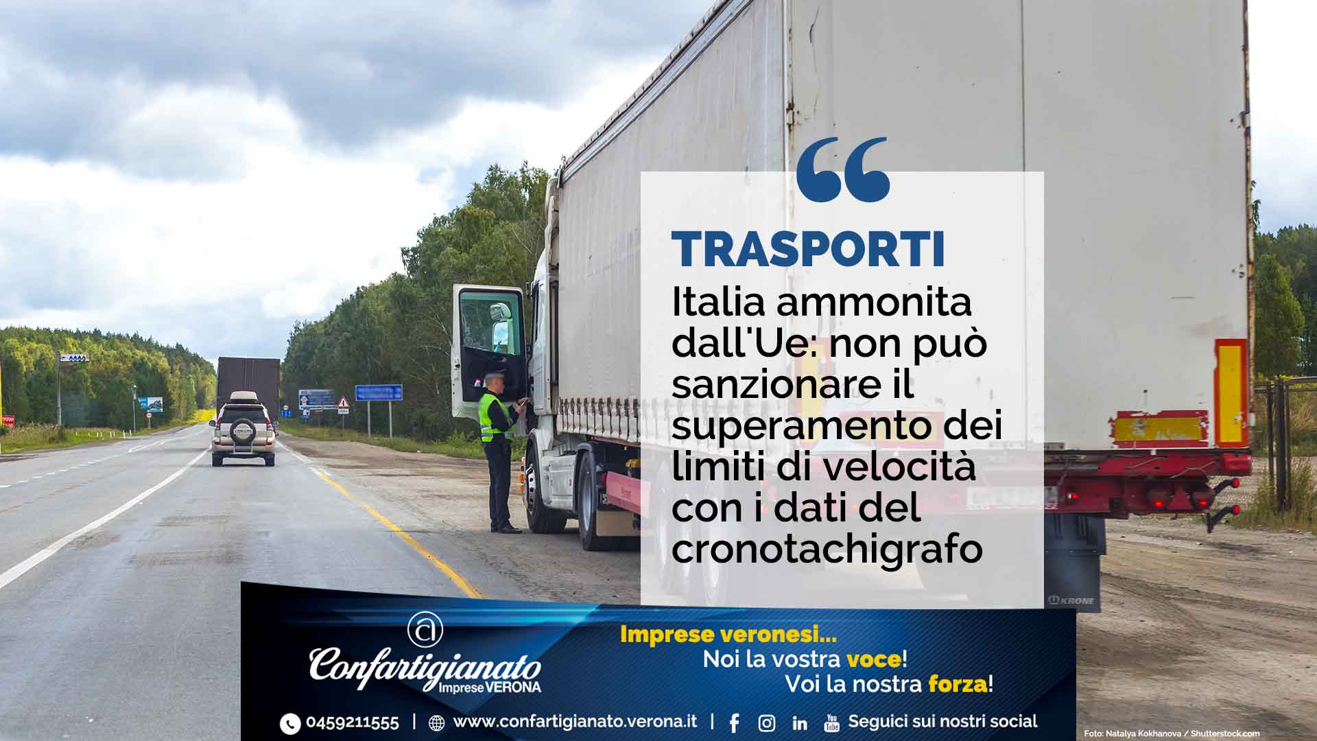 TRASPORTI – Italia ammonita dall'Ue: non può sanzionare il superamento dei limiti di velocità con i dati del cronotachigrafo