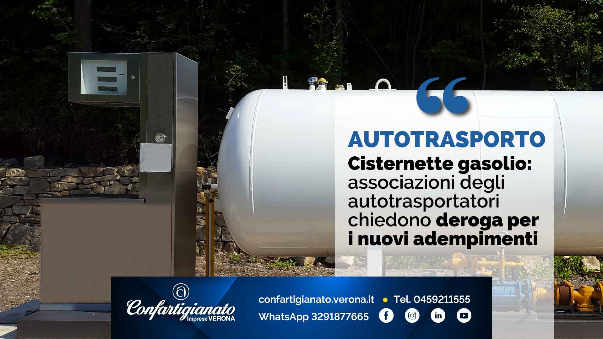 AUTOTRASPORTO – Cisternette gasolio: associazioni autotrasporto chiedono deroga per i nuovi adempimenti