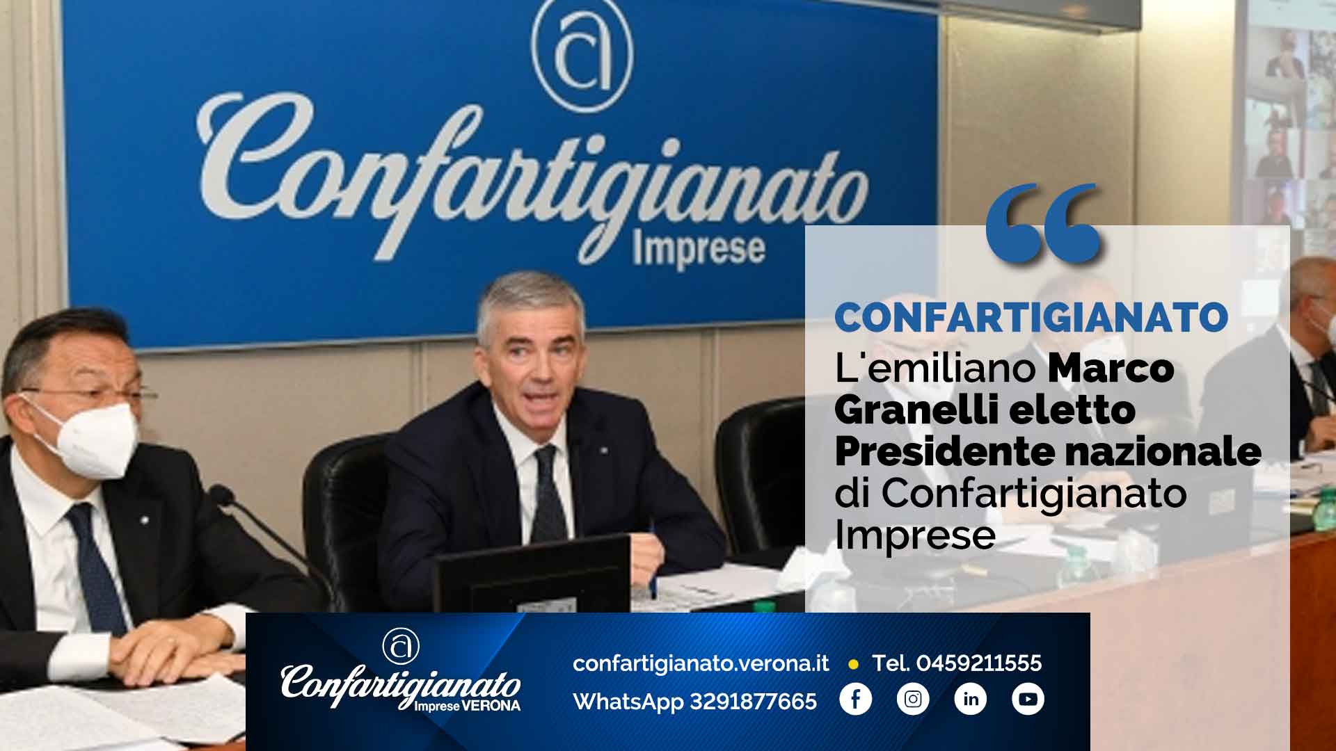 CONFARTIGIANATO – L'emiliano Marco Granelli eletto Presidente nazionale di Confartigianato Imprese