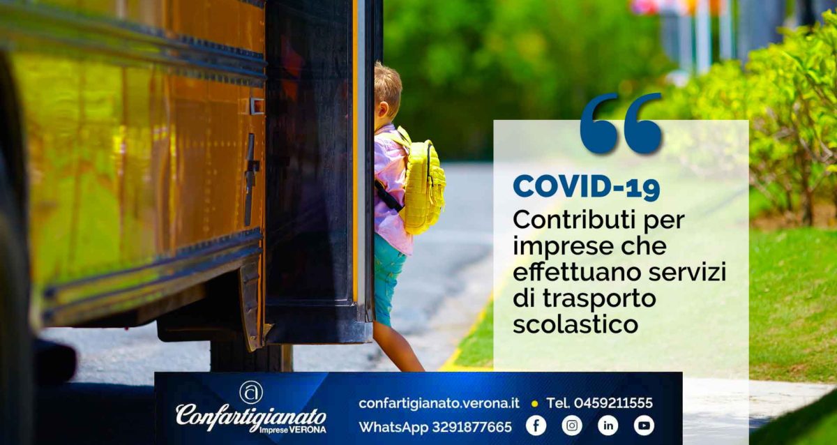 COVID-19 – Contributi per imprese che effettuano servizi di trasporto scolastico