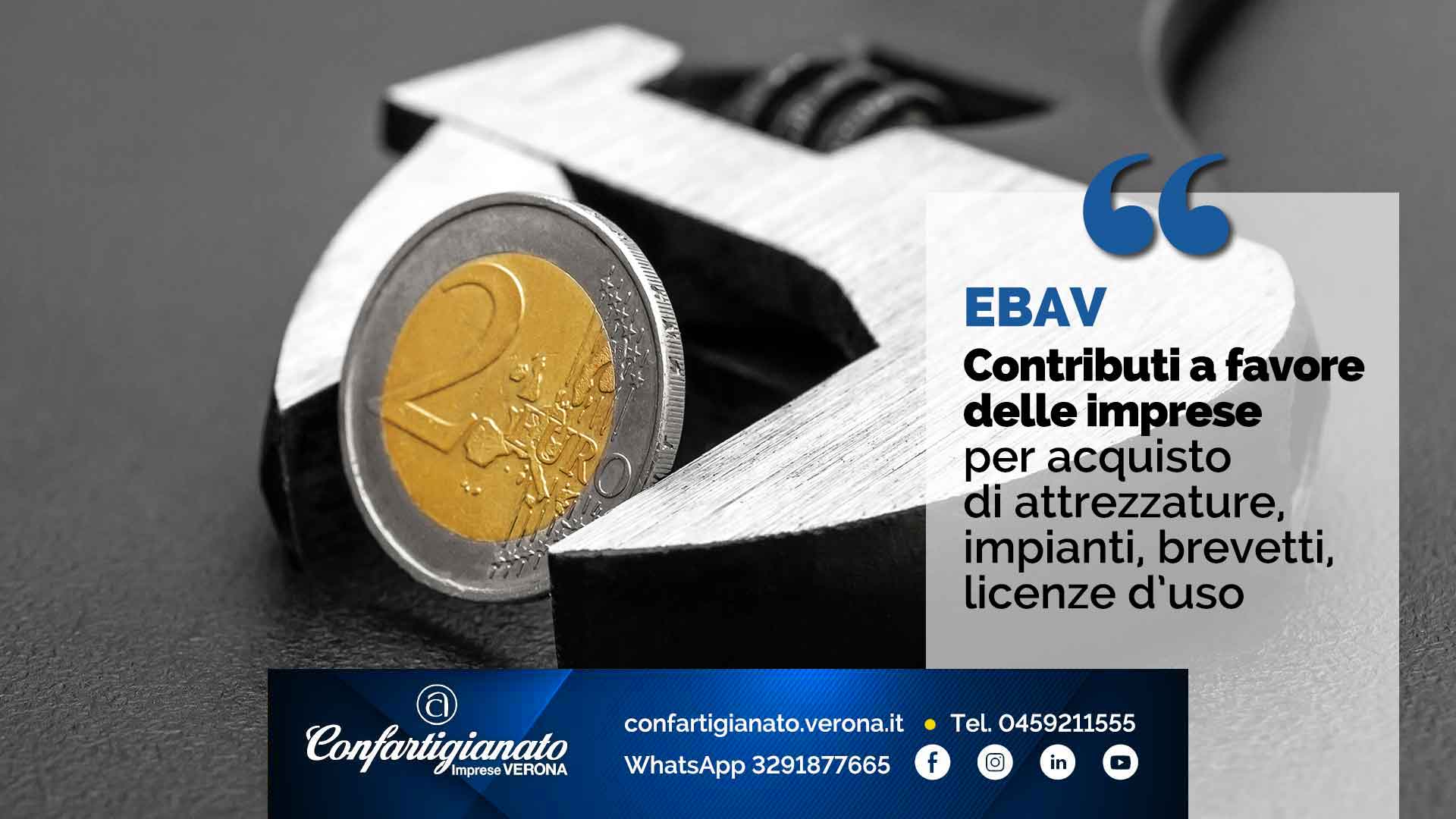 EBAV – Contributi a favore delle imprese per acquisto di attrezzature, impianti, brevetti, licenze d’uso