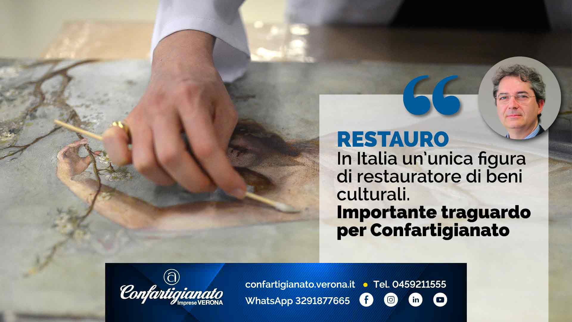 RESTAURO – In Italia un’unica figura di restauratore di beni culturali. Importante traguardo per Confartigianato