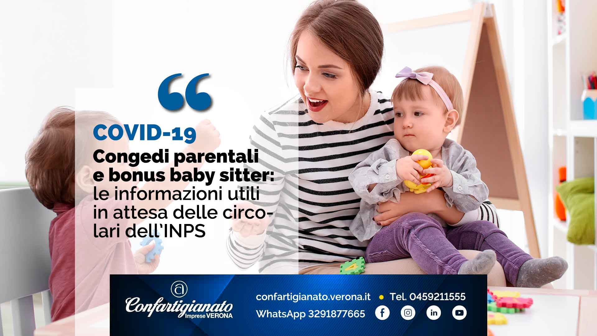 COVID-19 – Congedi parentali e bonus baby sitter: le informazioni utili in attesa delle circolari INPS