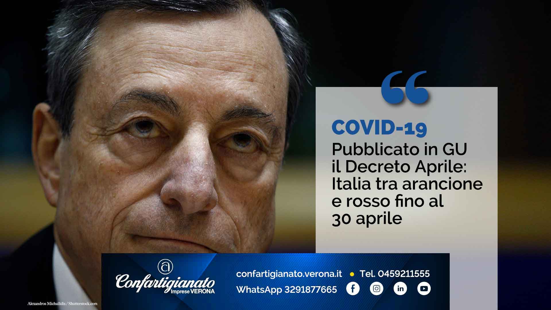 COVID-19 – Pubblicato il Decreto Aprile: Italia tra arancione e rosso fino al 30 aprile