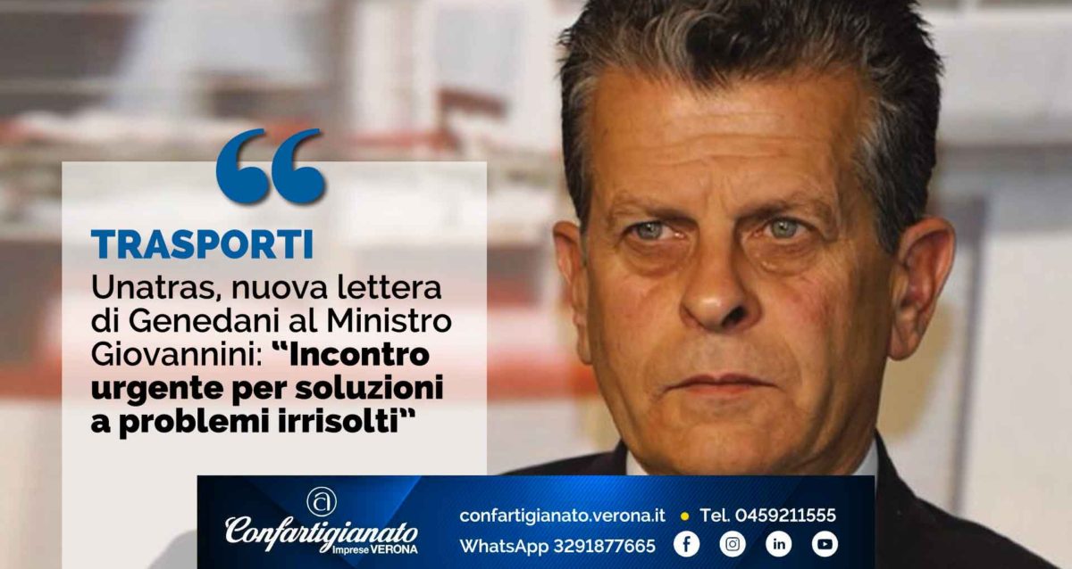 TRASPORTI – Unatras, lettera di Genedani al Ministro Giovannini: “Incontro urgente per soluzioni a problemi irrisolti”