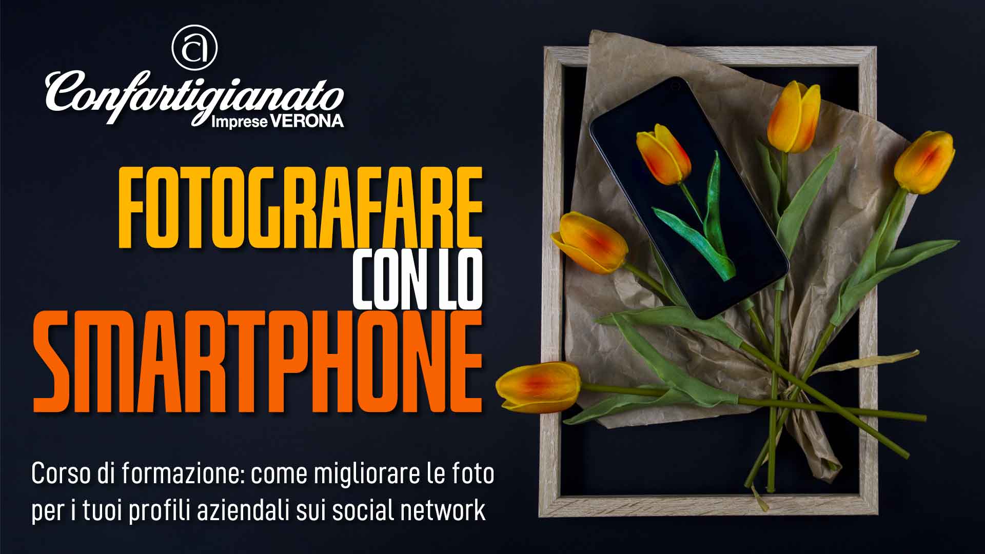 CORSO DI FORMAZIONE - Il 4 e 11 ottobre, "Fotografe con lo Smartphone": migliora le tue foto per i profili aziendali sui social network. Iscriviti subito