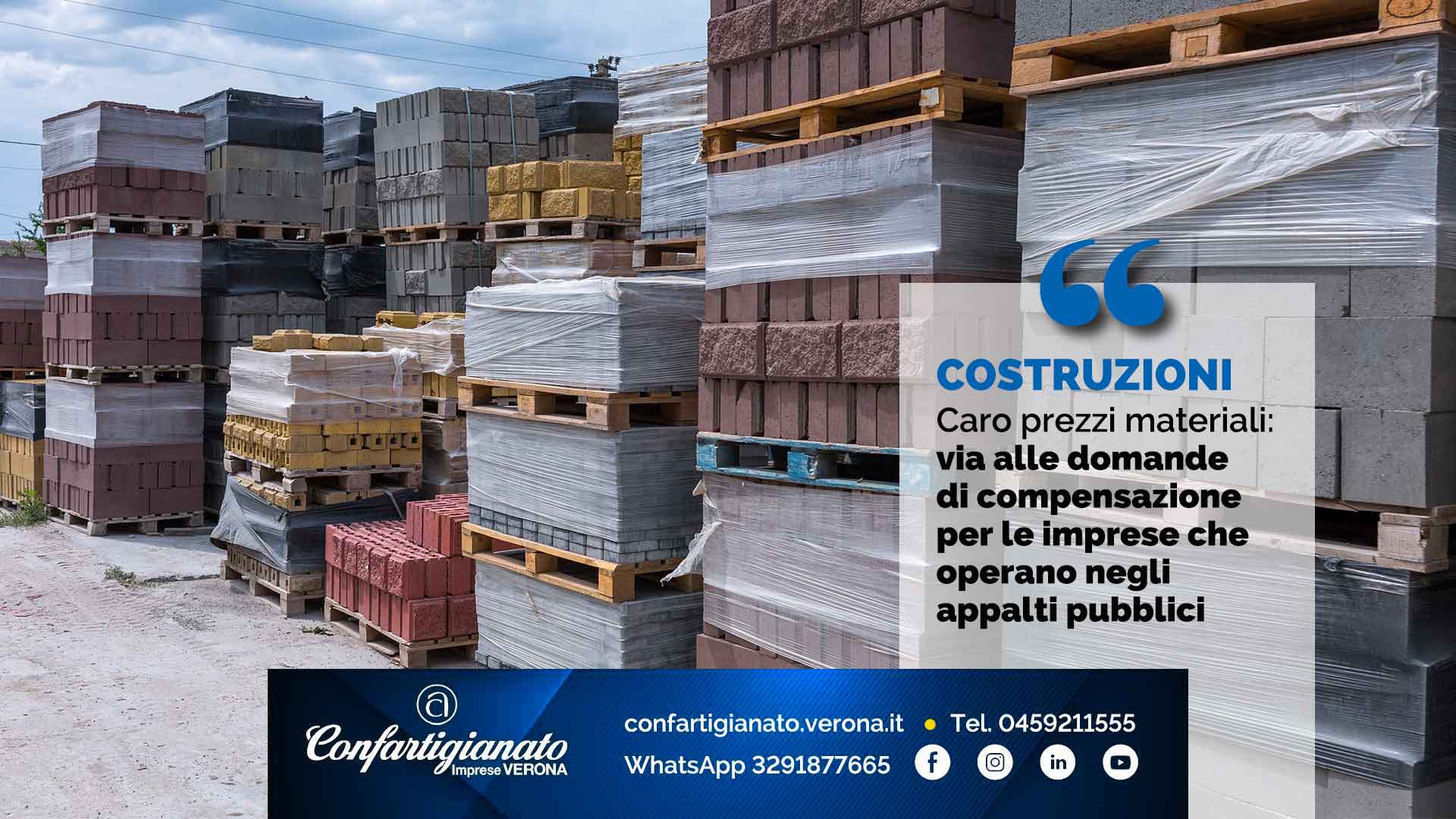 COSTRUZIONI – Caro prezzi materiali: via alle domande di compensazione, per le imprese che operano negli appalti pubblici