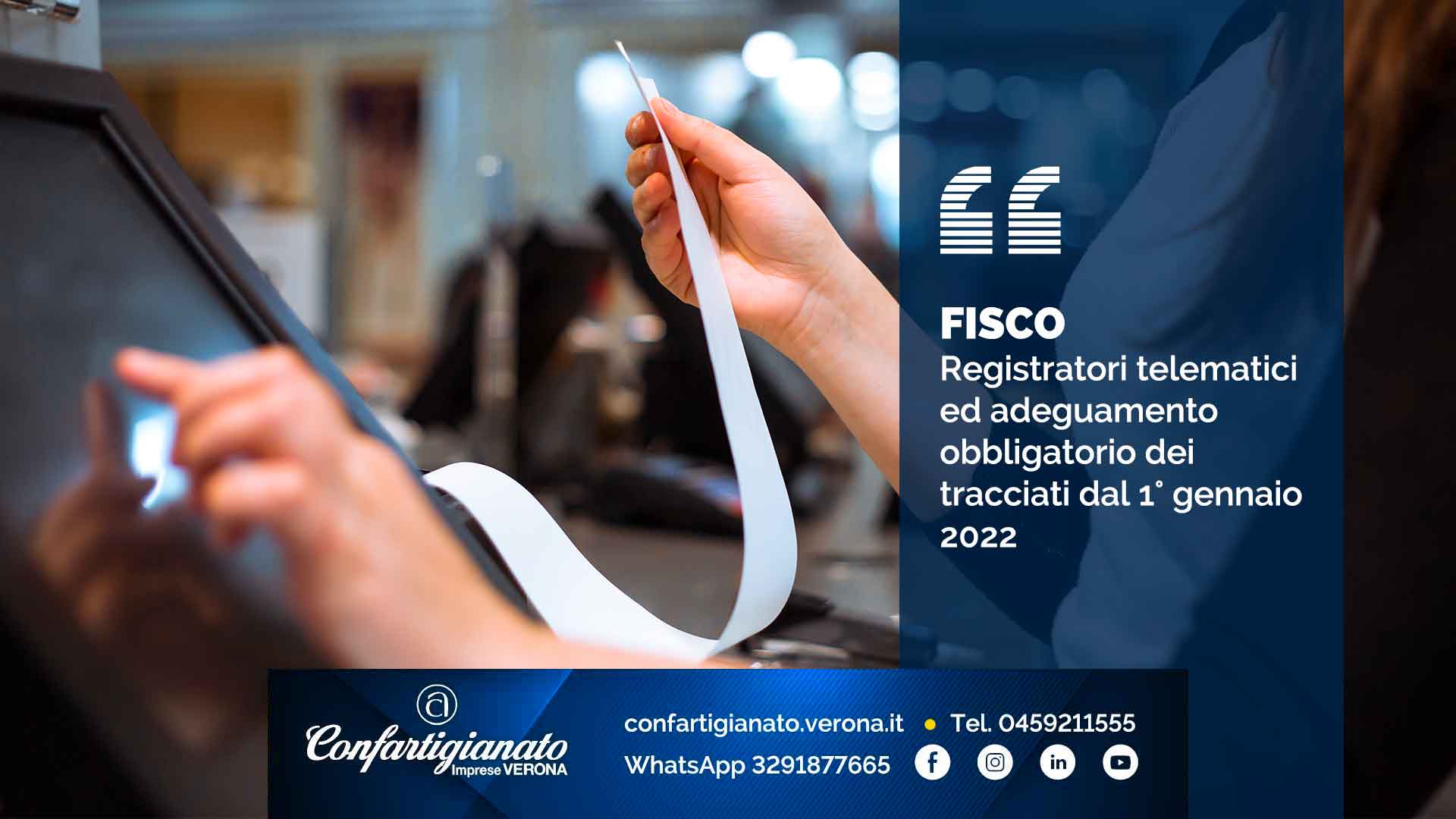 FISCO – Registratori telematici ed adeguamento obbligatorio dei tracciati dal 1° gennaio 2022