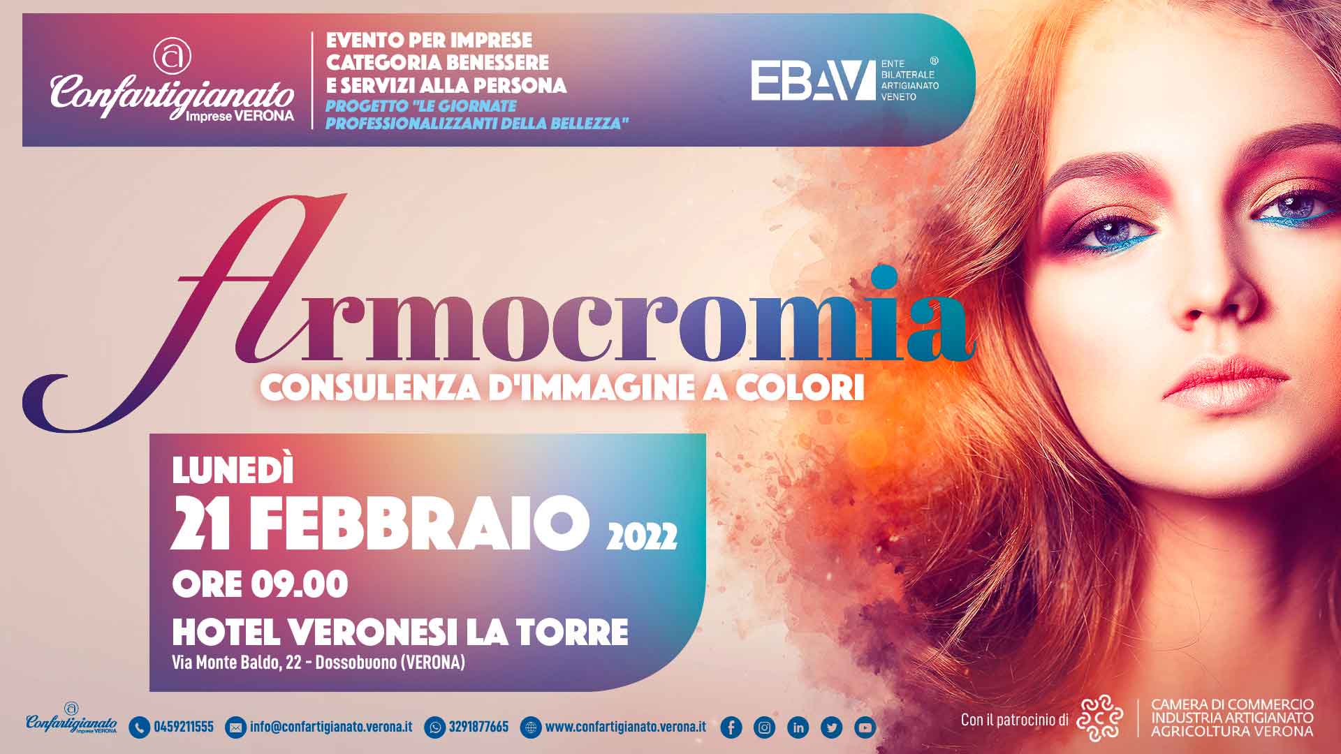 BENESSERE – "Armocromia - Consulenza d'immagine a colori": lunedì 21 febbraio, seminario in presenza. Iscriviti subito
