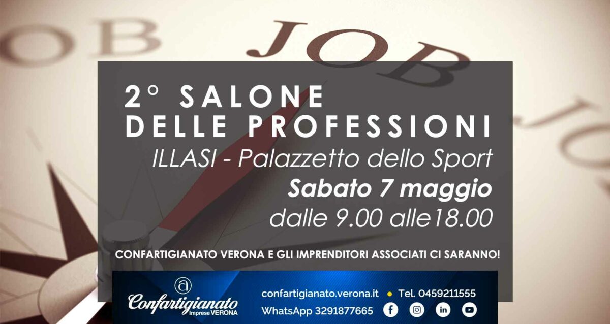ILLASI – Confartigianato al Salone delle Professioni dell’Est Veronese. Sabato 7 maggio l’incontro tra alunni delle Scuole Medie e ben 10 imprese associate