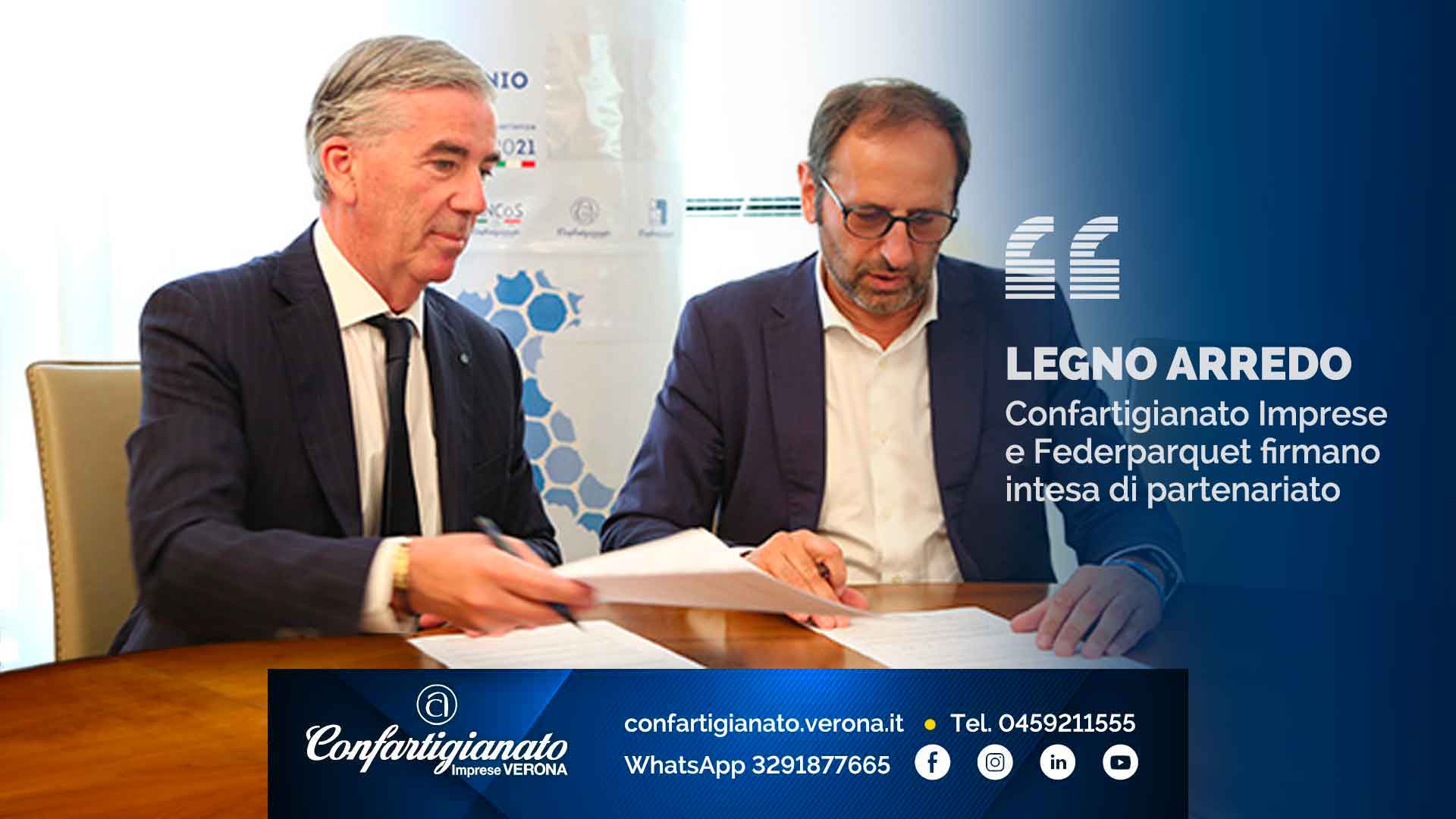 LEGNO E ARREDO – Confartigianato Imprese e Federparquet firmano intesa di partenariato