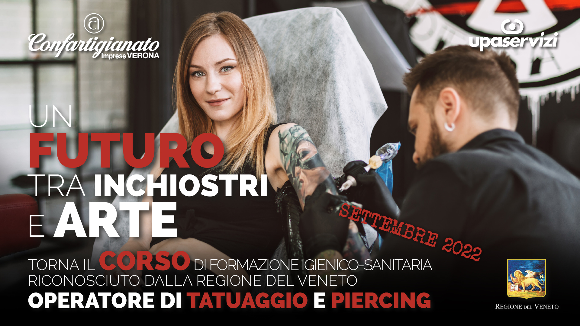 TATUAGGI & PIERCING – Torna il corso a riconoscimento regionale per l’abilitazione all’attività di tatuaggio e piercing. Crediti formativi per estetiste. Iscriviti entro il 31 agosto