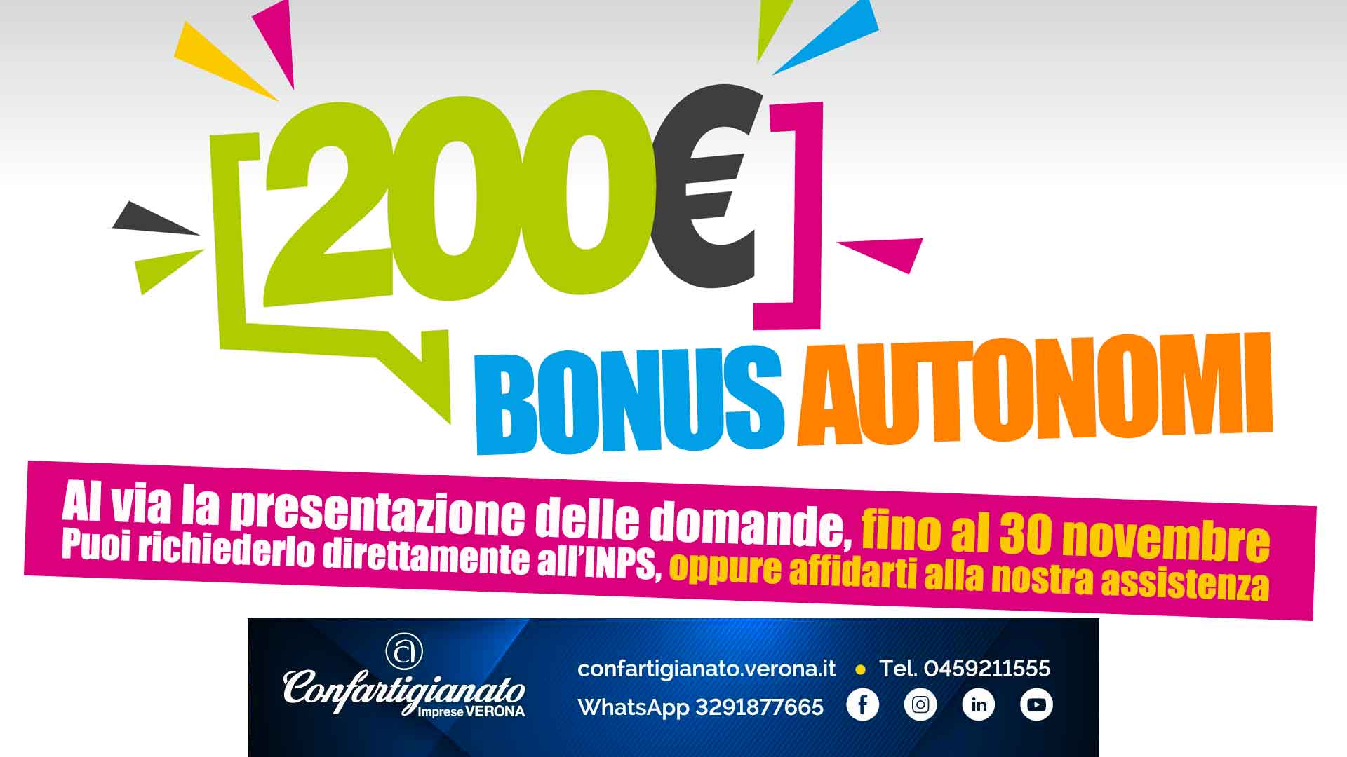 BONUS AUTONOMI – Bonus 200 euro: via alle domande degli autonomi, ecco come richiedere l'indennità