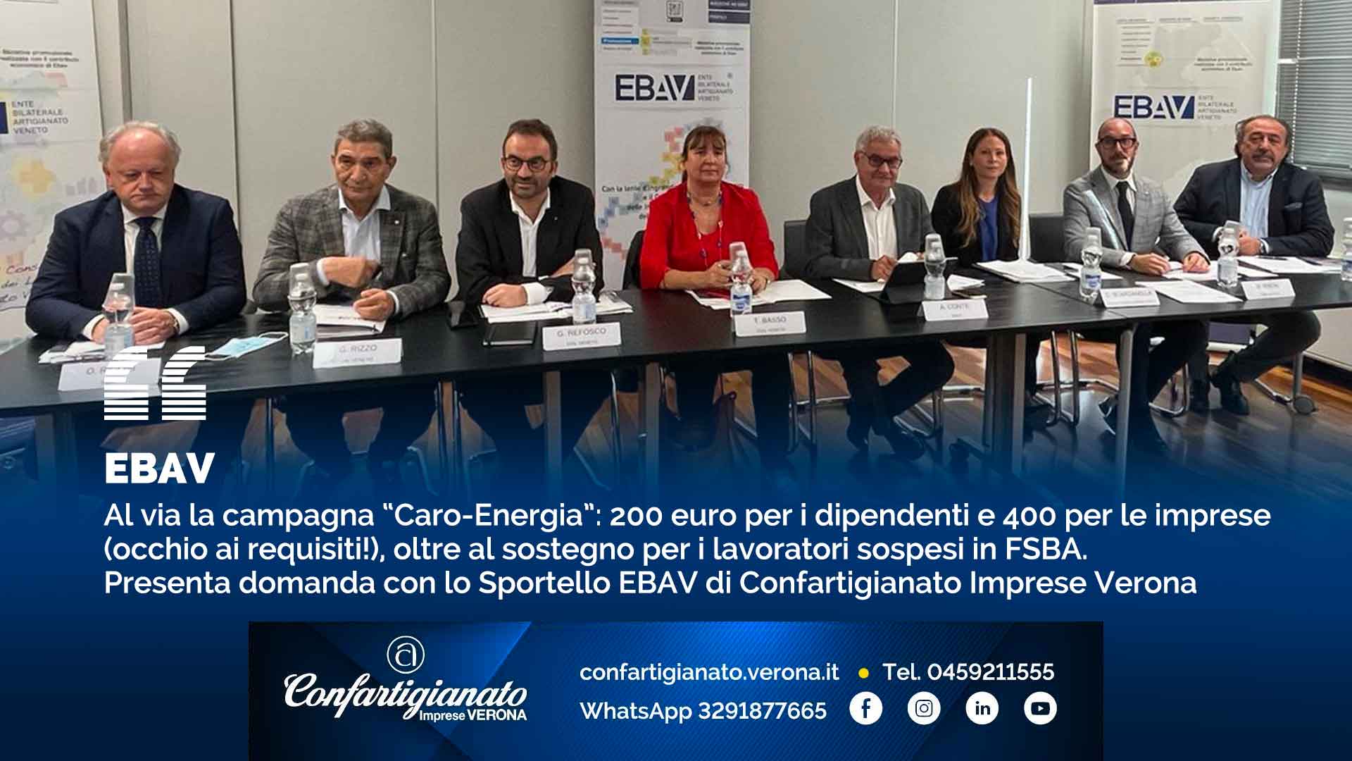 EBAV – Al via la campagna “Caro-Energia”: 200 euro per i dipendenti e 400 per le imprese (occhio ai requisiti!), oltre al sostegno per i lavoratori sospesi in FSBA. Presenta domanda con il nostro Sportello EBAV