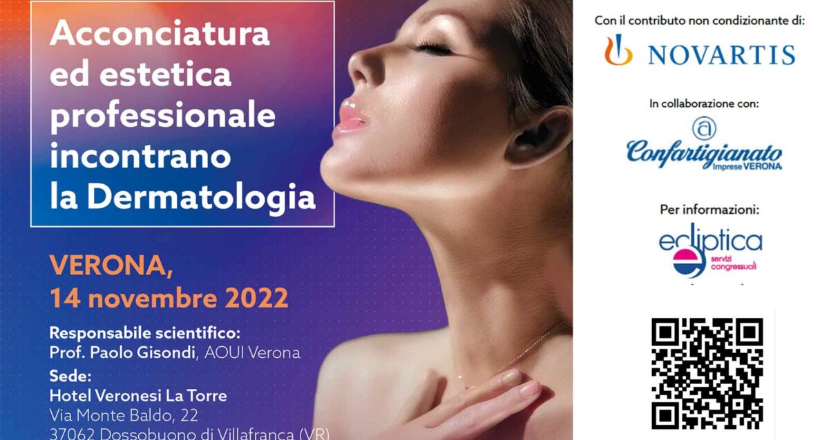 BENESSERE – Acconciatura ed Estetica Professionale incontrano la Dermatologia: il 14 novembre, seminario a Verona. Iscriviti