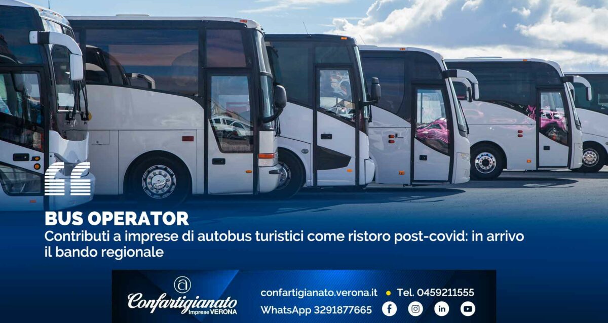 BUS OPERATOR – Contributi a imprese di autobus turistici come ristoro post-covid: in arrivo il bando regionale