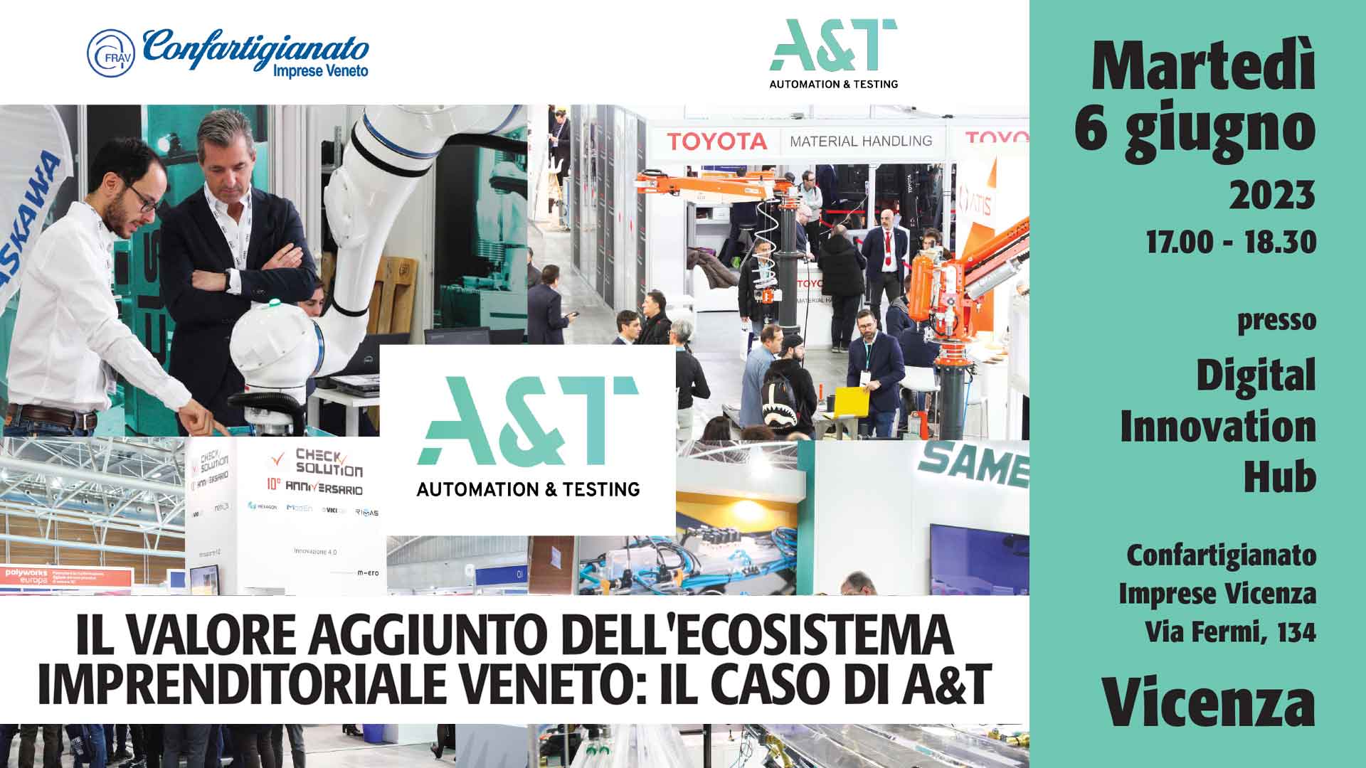METALMECCANICA – Martedì 6 giugno, a Vicenza, presentazione del progetto di partecipazione collettiva alla fiera A&T 2023
