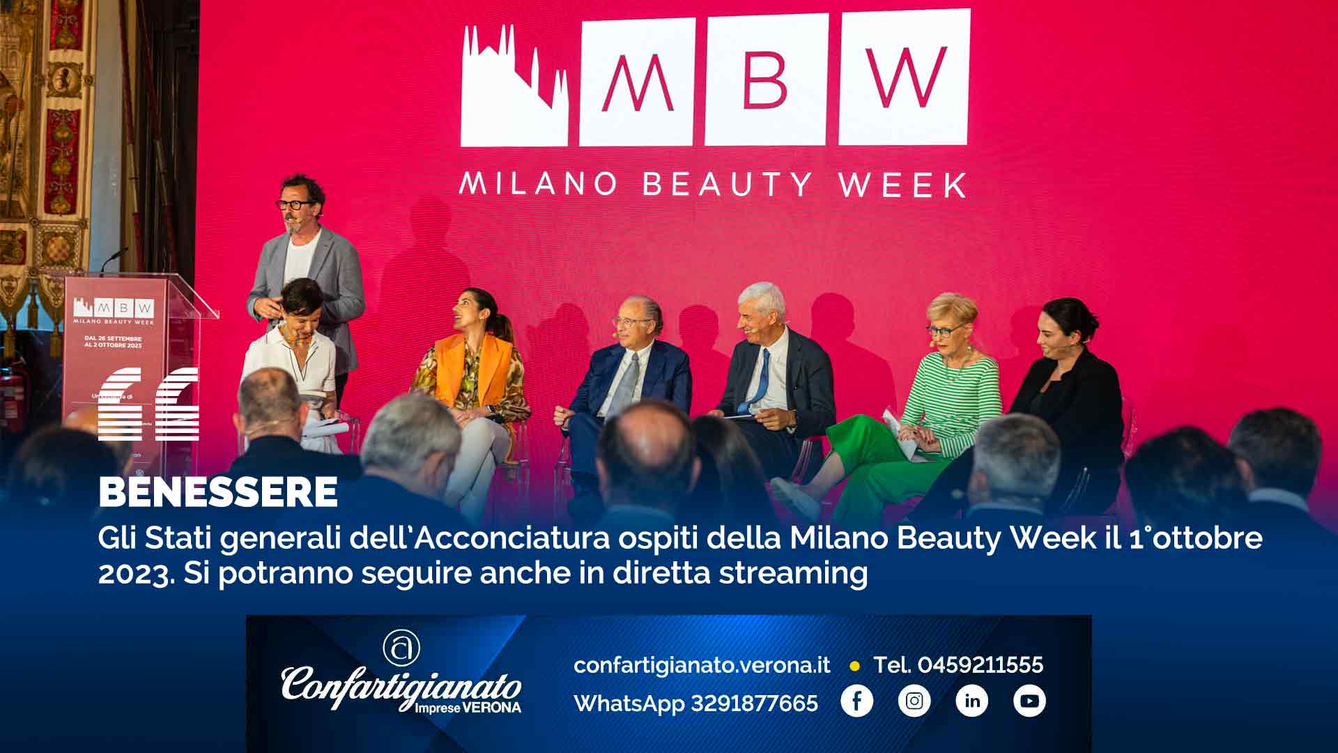 BENESSERE – Gli Stati generali dell’Acconciatura ospiti della Milano Beauty Week il 1°ottobre 2023. Si potranno seguire anche in diretta streaming