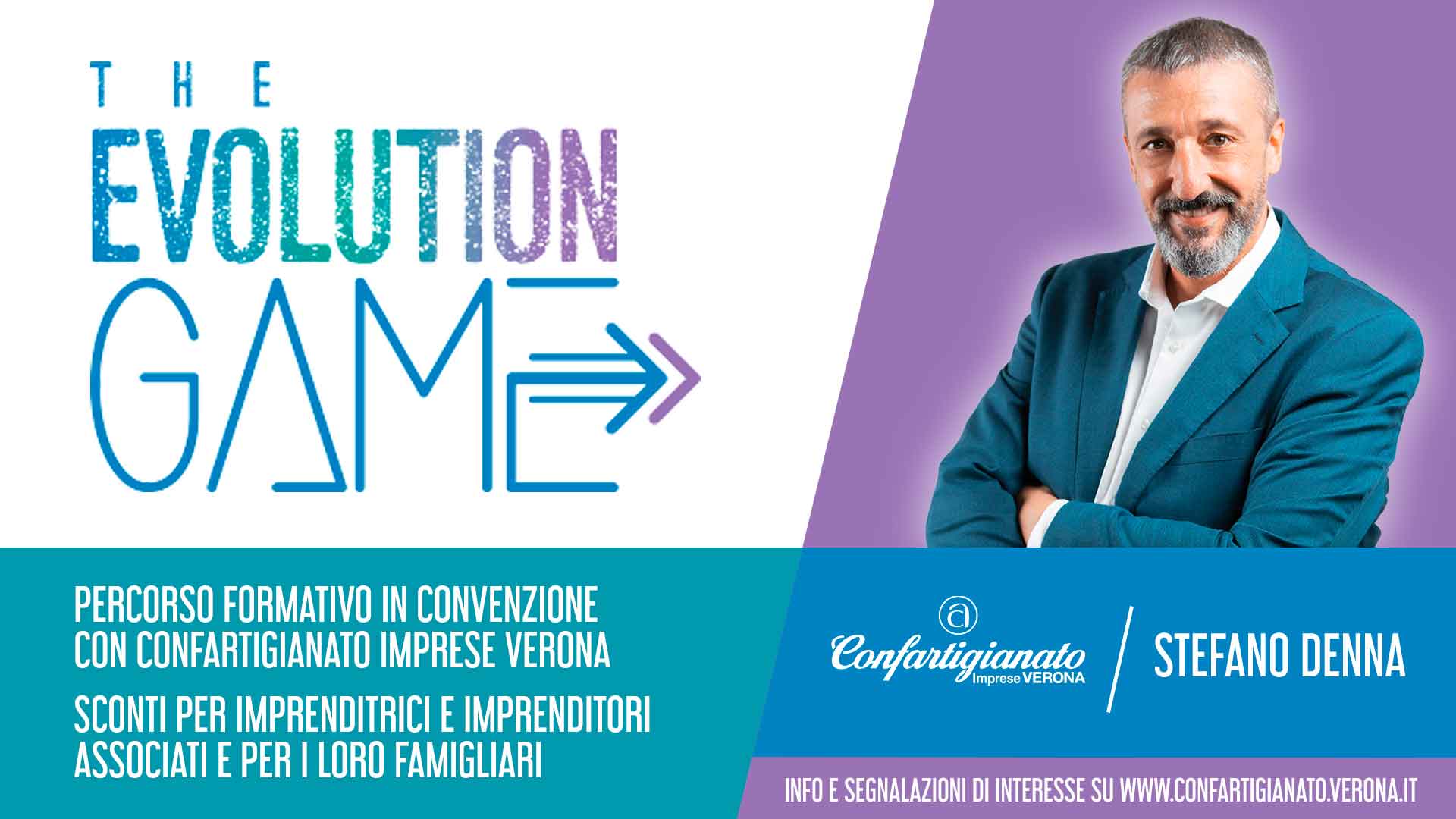 FORMAZIONE – "Evolution Game": percorso formativo annuale con il coach Stefano Denna: convenzione per Associati Confartigianato Verona. Segnala il tuo interesse