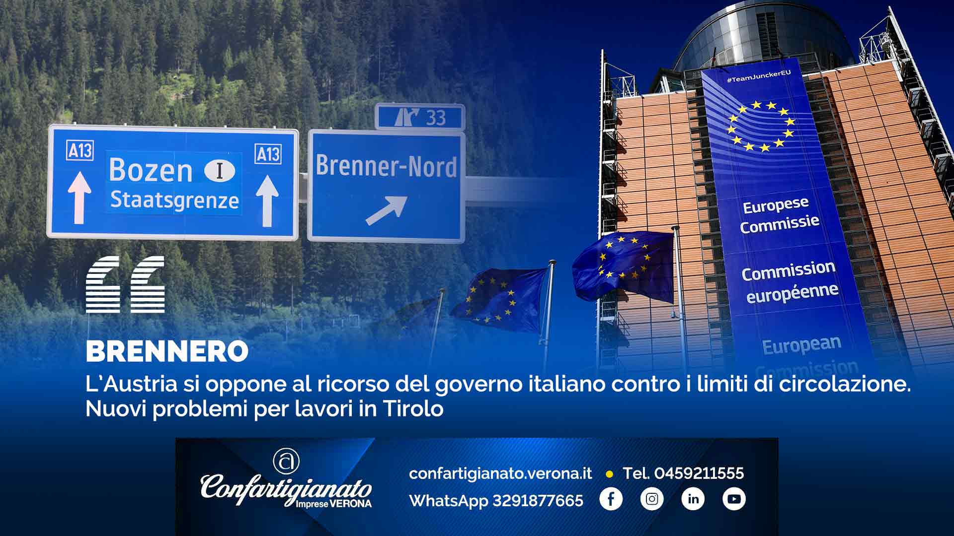 BRENNERO – L’Austria si oppone al ricorso del governo italiano contro i limiti di circolazione. Nuovi problemi per lavori in Tirolo
