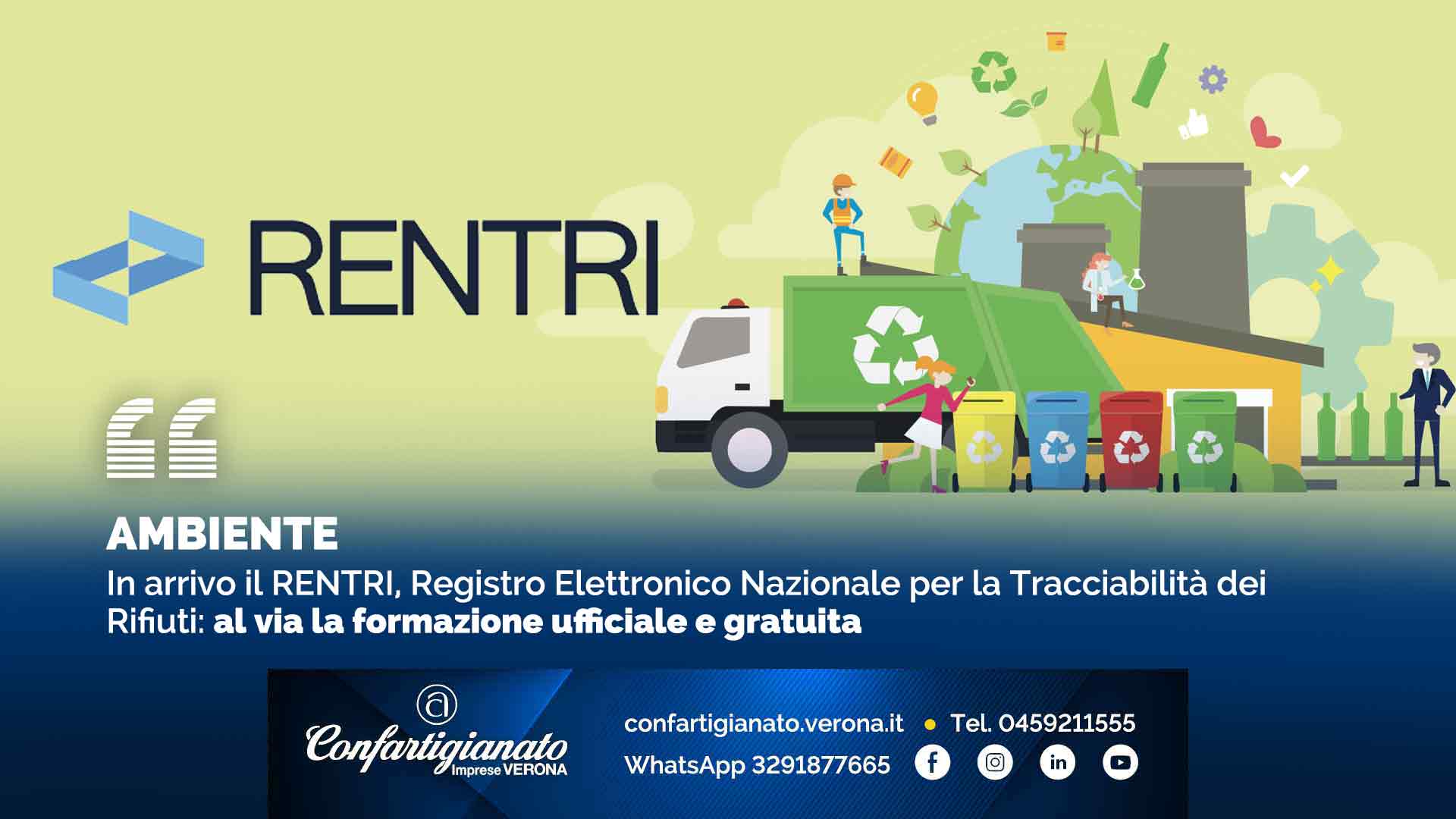 AMBIENTE – In arrivo il RENTRI, Registro Elettronico Nazionale per la Tracciabilità dei Rifiuti: al via la formazione ufficiale e gratuita