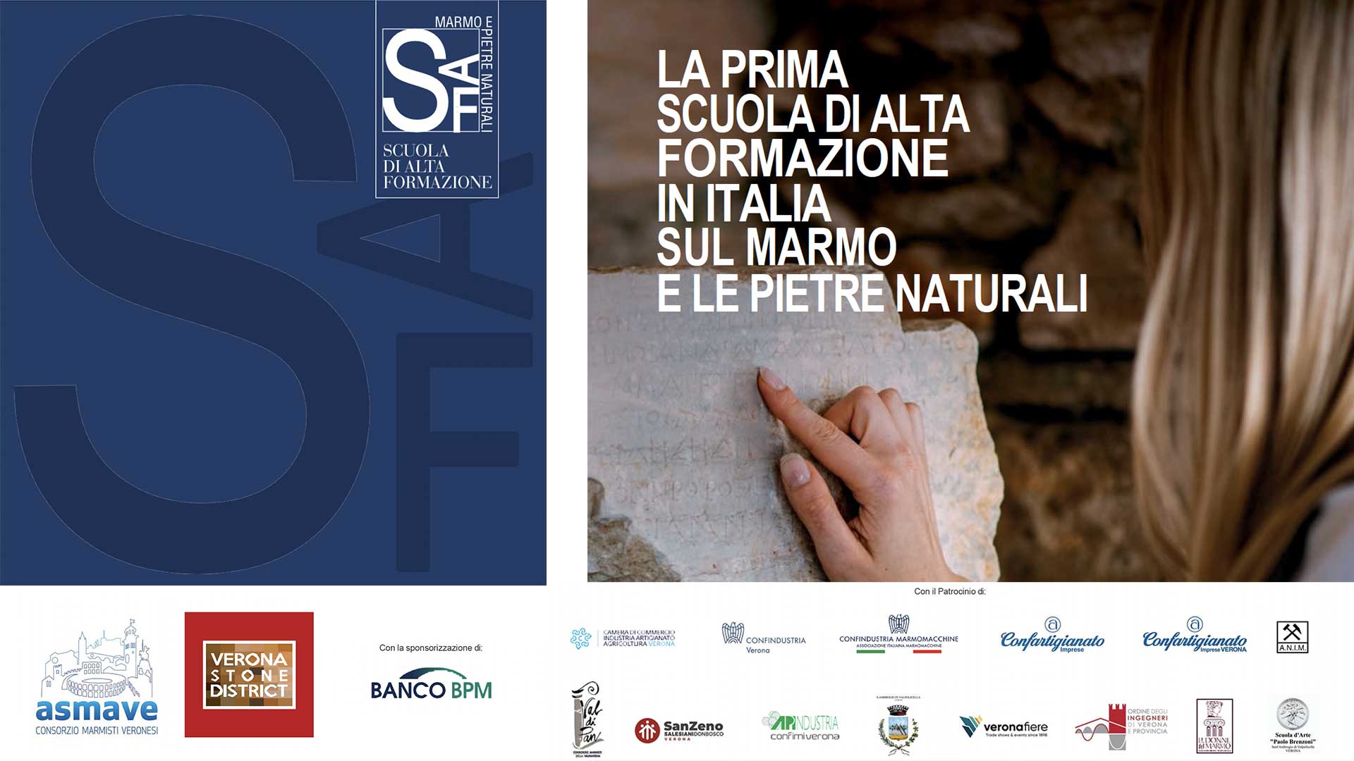 MARMO – Nasce a Verona, per volontà di ASMAVE e con il patrocinio di Confartigianato, una Scuola di alta formazione su marmo e pietre naturali. Iscrizioni aperte