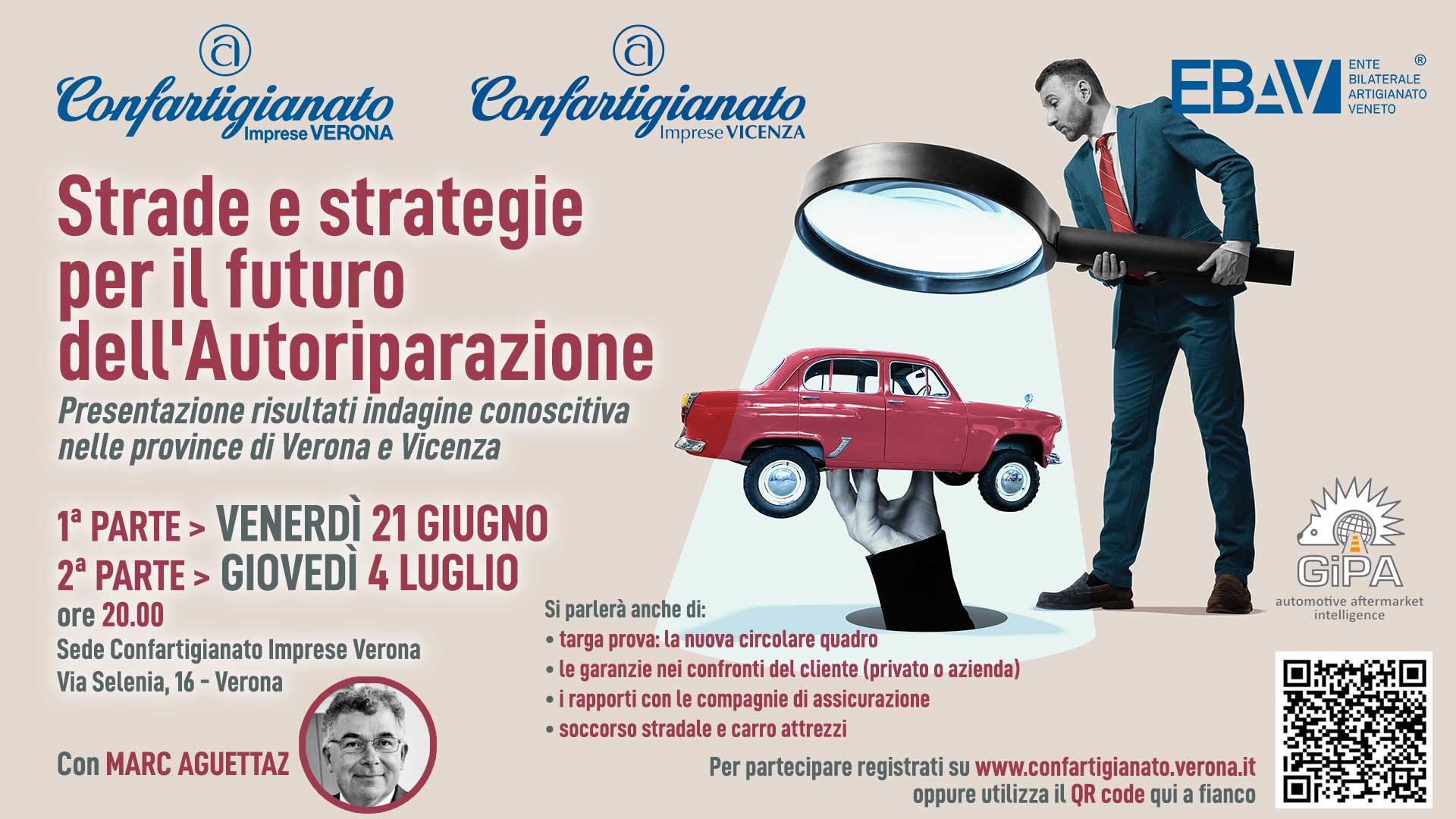 AUTORIPARAZIONE – Con Marc Aguettaz, presentazione in due parti dell'indagine conoscitiva sul settore Autoriparazione: 21 giugno e 4 luglio. Iscriviti per partecipare