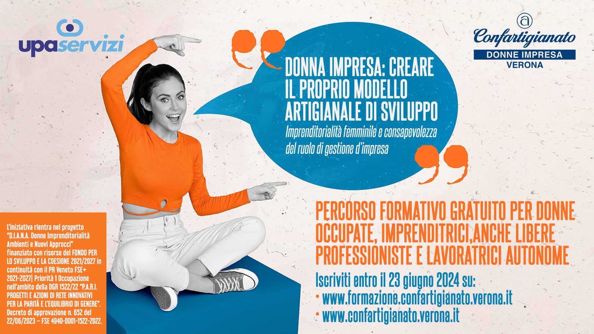 DONNE IMPRESA – Partecipa al corso gratuito "Donne Impresa: creare il proprio modello artigianale di sviluppo". Iscriviti entro il 23 giugno