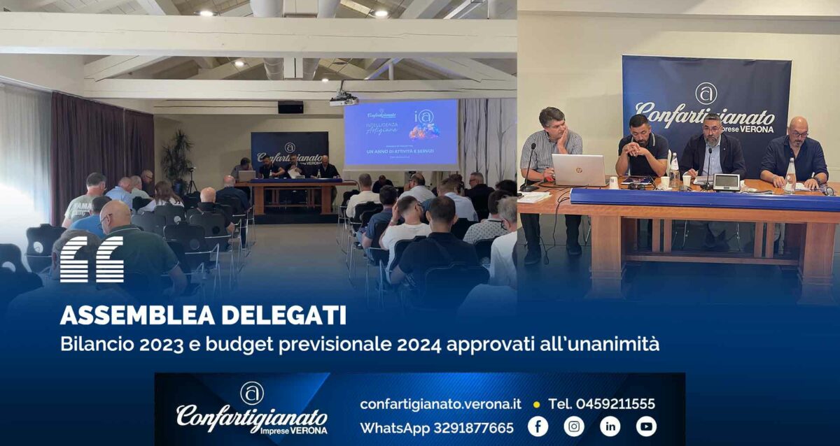 ASSEMBLEA DELEGATI – Bilancio 2023 e budget previsionale 2024 approvati all’unanimità