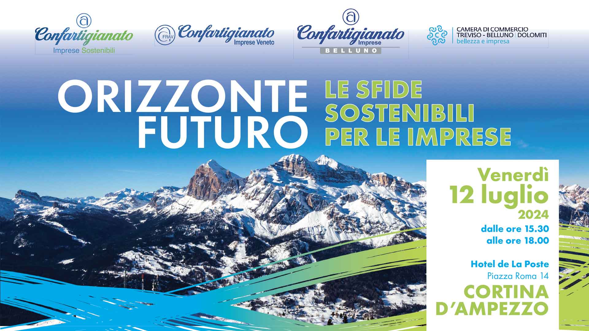 EVENTO – Orizzonte Futuro: le sfide sostenibili per le imprese. Venerdì 12 luglio a Cortina d'Ampezzo