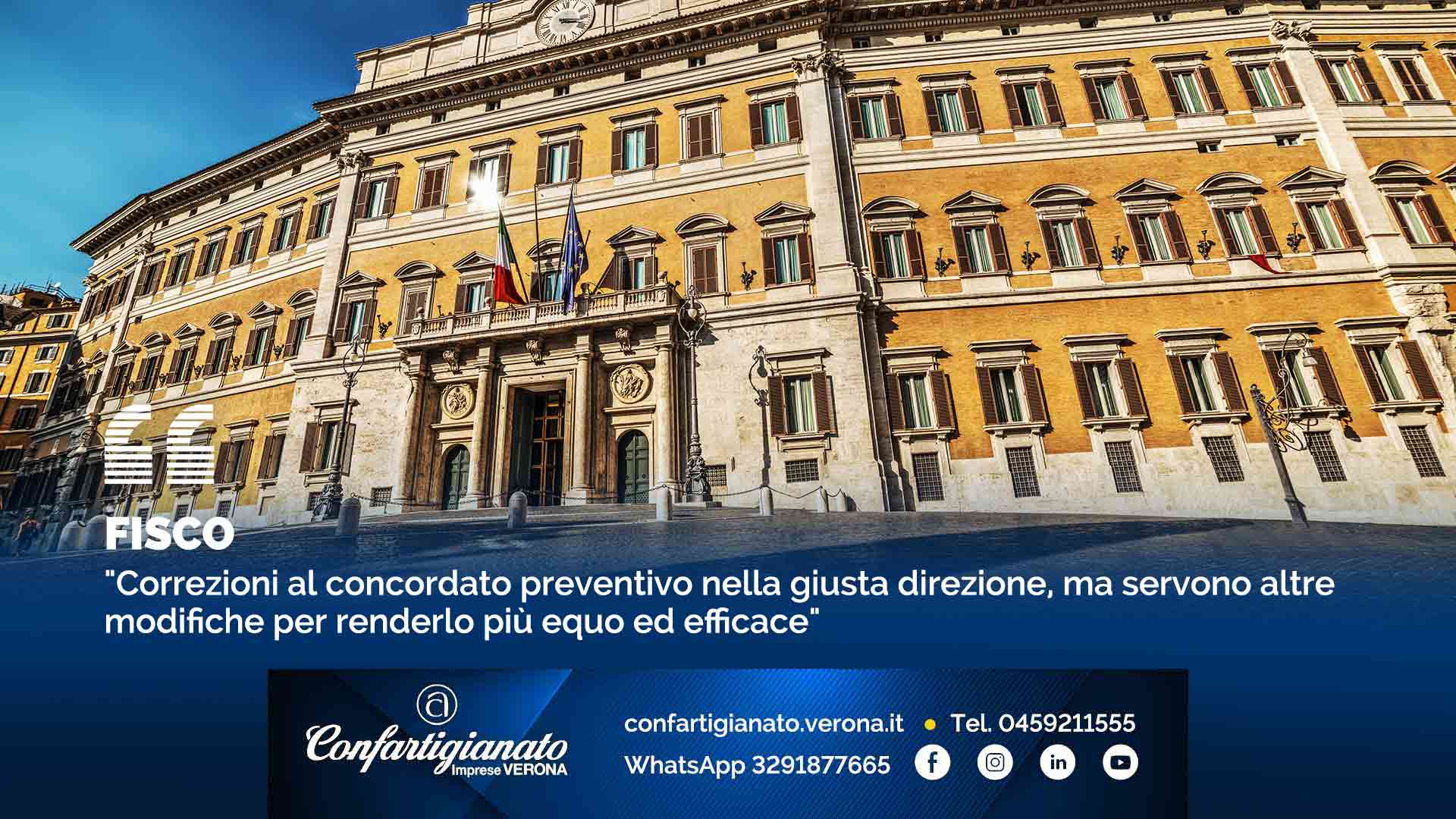 FISCO – "Correzioni al concordato preventivo nella giusta direzione, ma servono altre modifiche per renderlo più equo ed efficace"