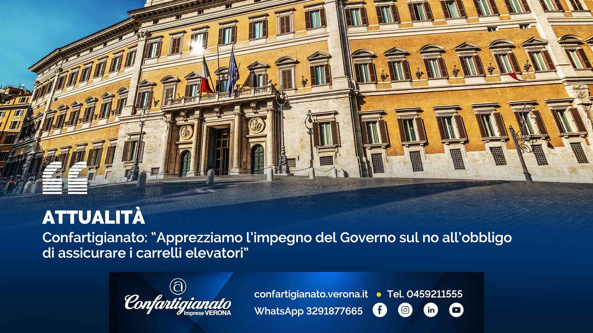 ATTUALITA’ – Confartigianato: “Apprezziamo l’impegno del Governo sul no all’obbligo di assicurare i carrelli elevatori”