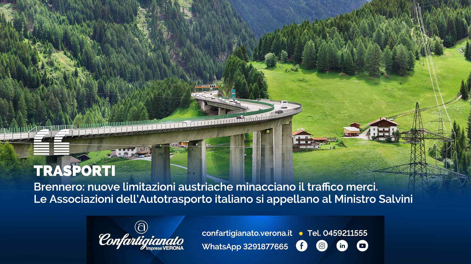 TRASPORTI – Brennero: nuove limitazioni austriache minacciano il traffico merci. Le Associazioni dell’Autotrasporto italiano si appellano al Ministro Salvini