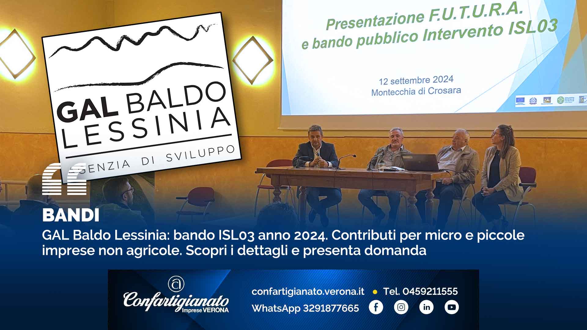 BANDO – GAL Baldo Lessinia: bando ISL03 2024. Contributi per micro e piccole imprese non agricole. Scopri i dettagli e presenta domanda