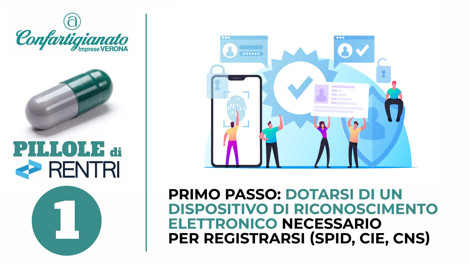 PILLOLE DI RENTRI N. 1 – Primo passo: dotarsi di un dispositivo di riconoscimento elettronico necessario per registrarsi (SPID, CIE, CNS)