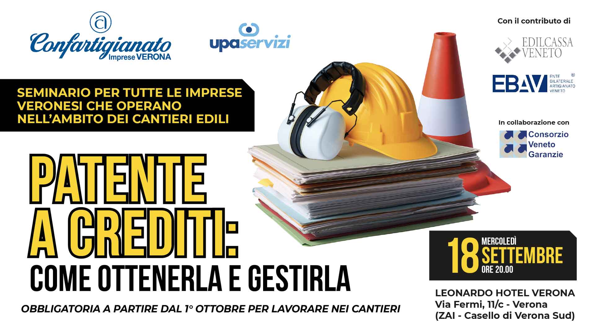 COMPARTO CASA – Patente a Crediti: come ottenerla e gestirla. Mercoledì 18 settembre, seminario informativo. Registrati per partecipare