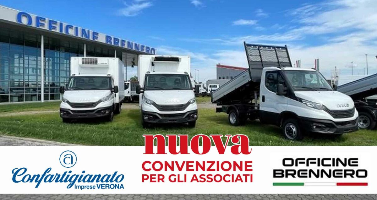 CONVENZIONE – Con Officine Brennero, speciali condizioni riservate agli Associati per l’acquisto di veicoli commerciali IVECO e FIAT PROFESSIONAL