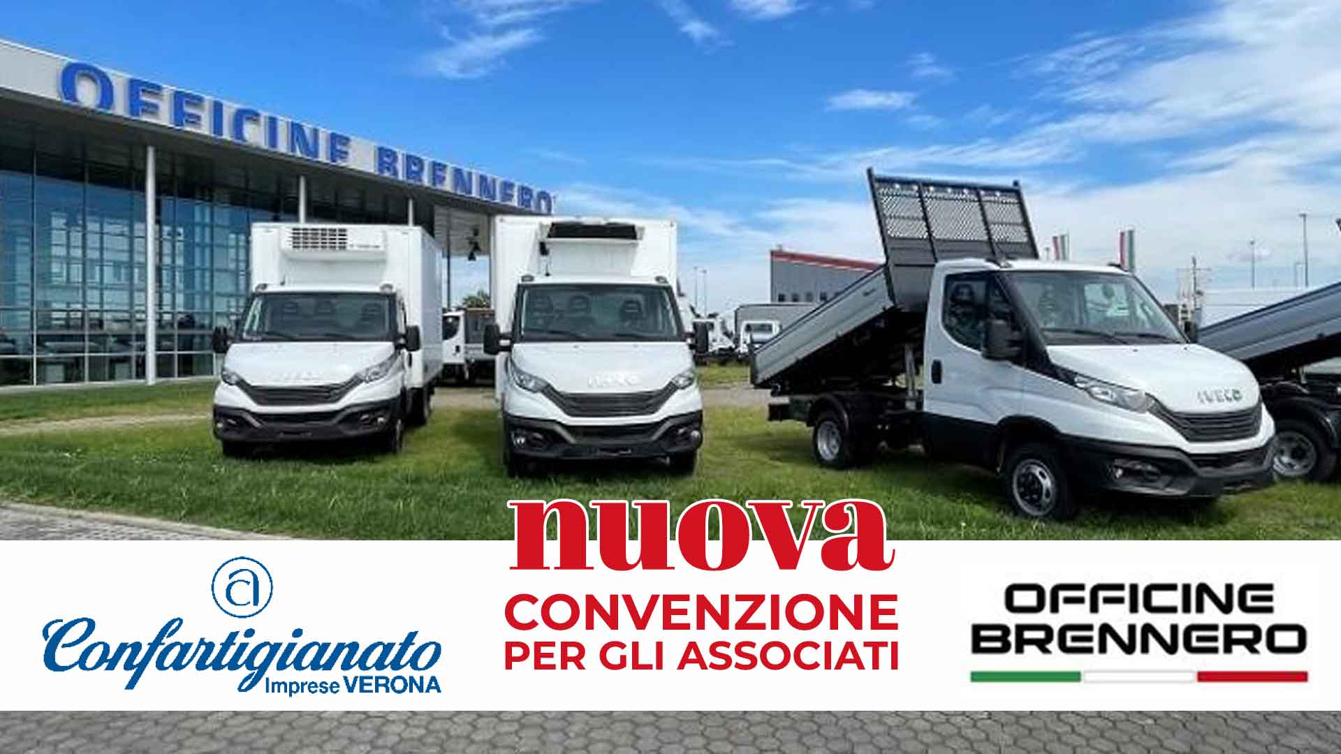 CONVENZIONE – Con Officine Brennero, speciali condizioni riservate agli Associati per l’acquisto di veicoli commerciali IVECO e FIAT PROFESSIONAL