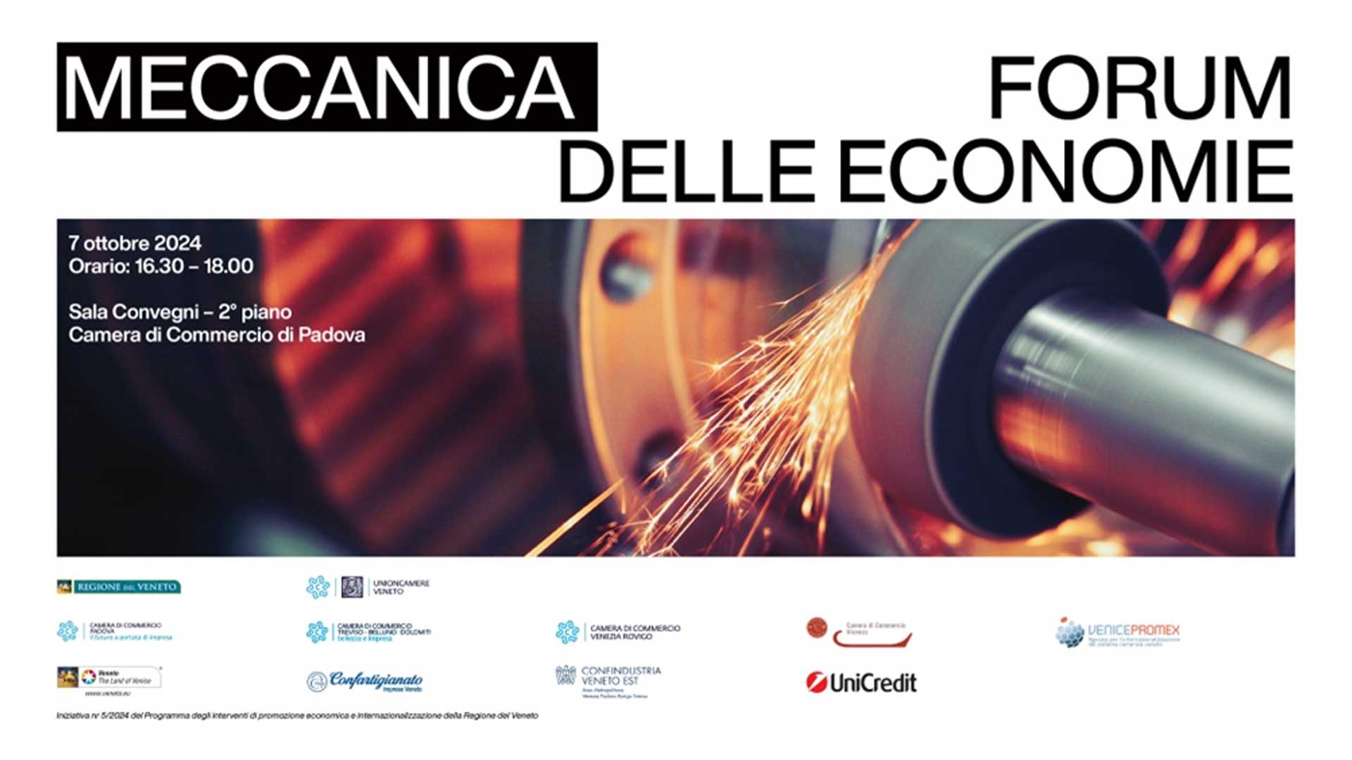 MECCANICA – Al "Forum delle Economie - Meccanica", il 7 ottobre a Padova, la meccanica italiana tra catene globali in trasformazione e doppia transizione