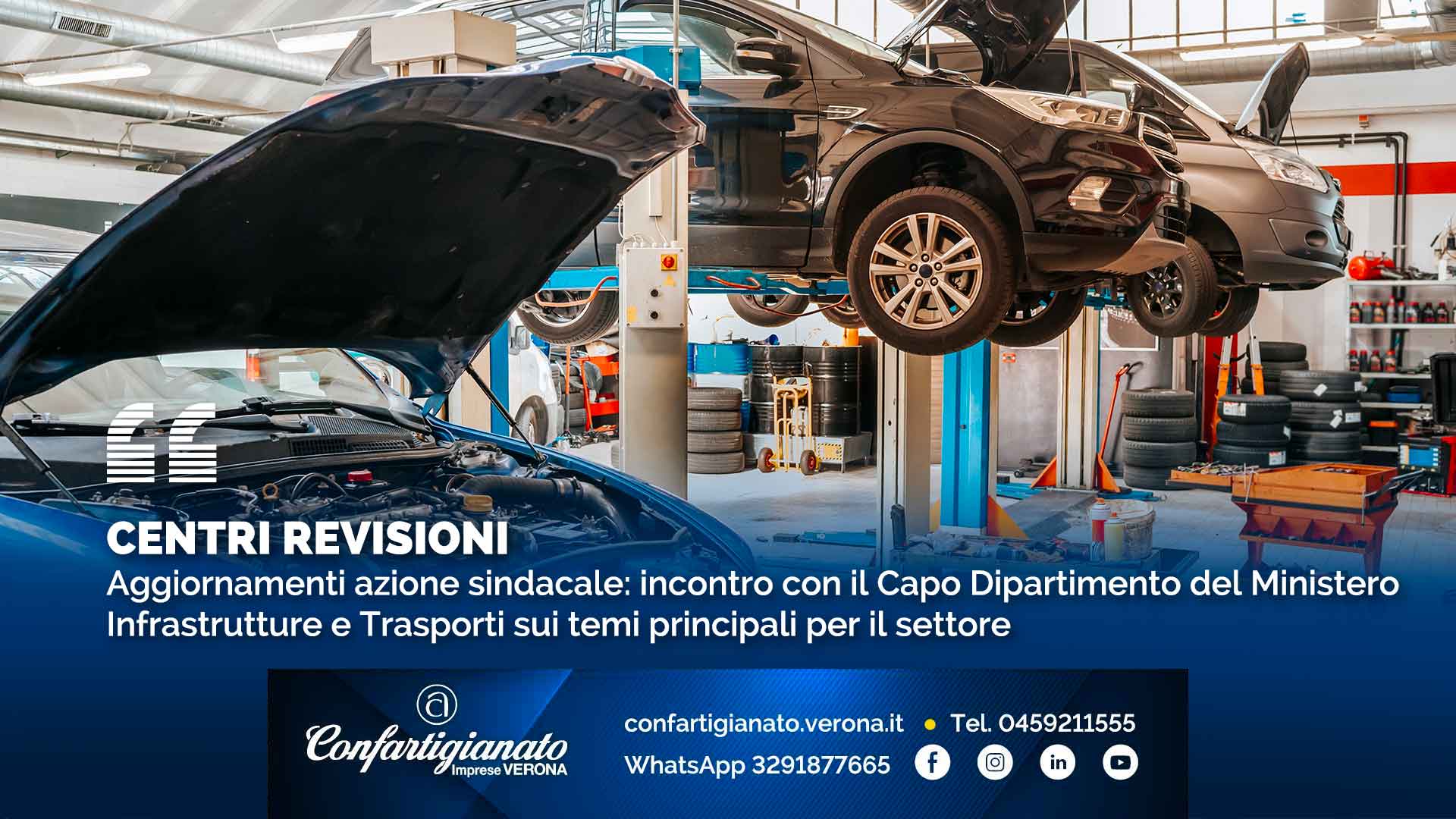 CENTRI REVISIONI – Aggiornamenti azione sindacale: incontro con il Capo Dipartimento del Ministero Infrastrutture e Trasporti