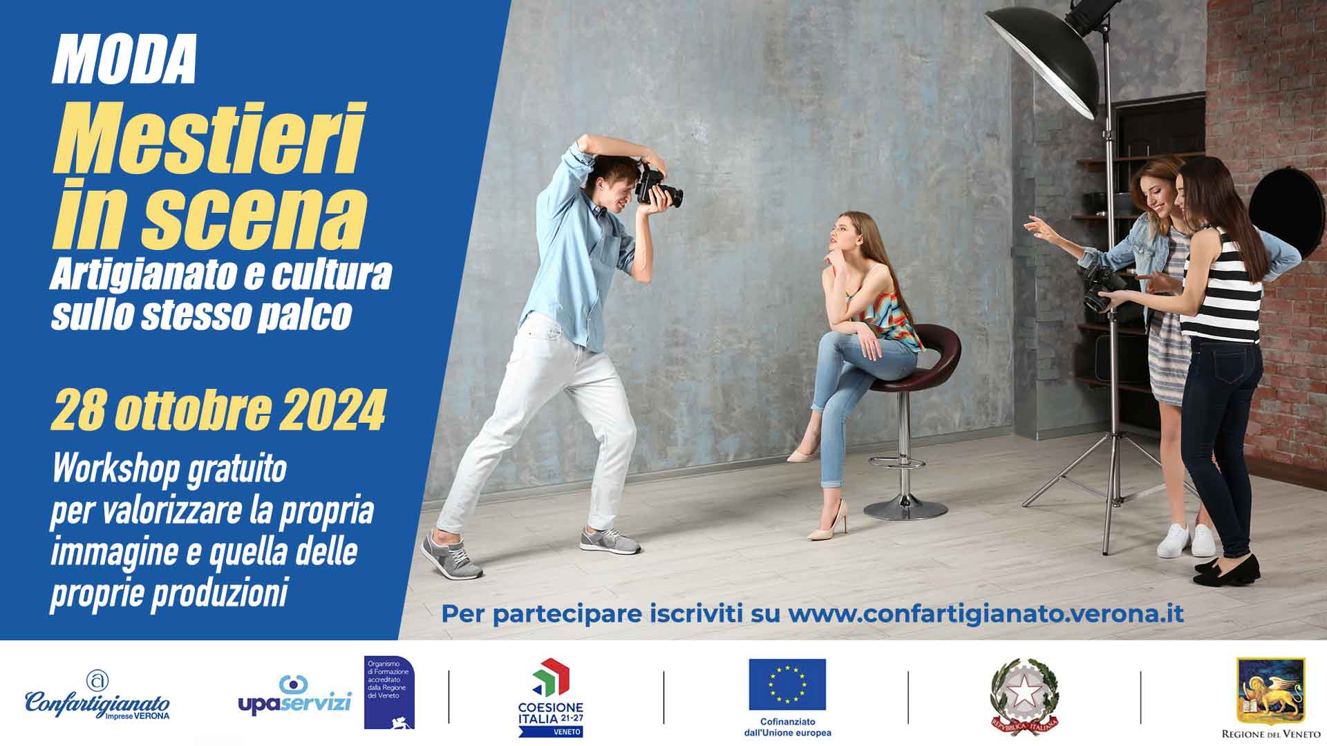 MODA – Mestieri in scena: artigianato e cultura sullo stesso palco: il 28 ottobre, workshop gratuito per valorizzare la propria immagine e quella delle produzioni