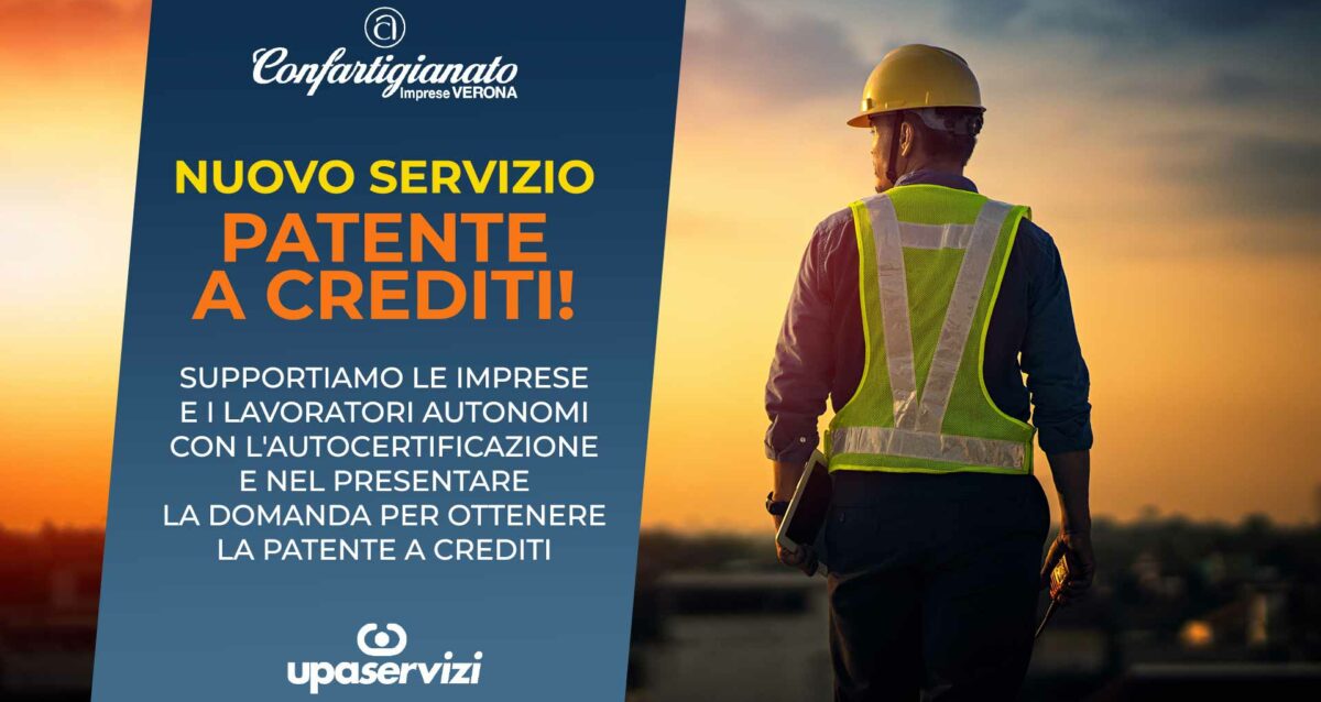 PATENTE A CREDITI – Nuovo servizio! Supportiamo le imprese e i lavoratori autonomi per avere l'autocertificazione e presentare domanda di Patente a Crediti. Compila il modulo