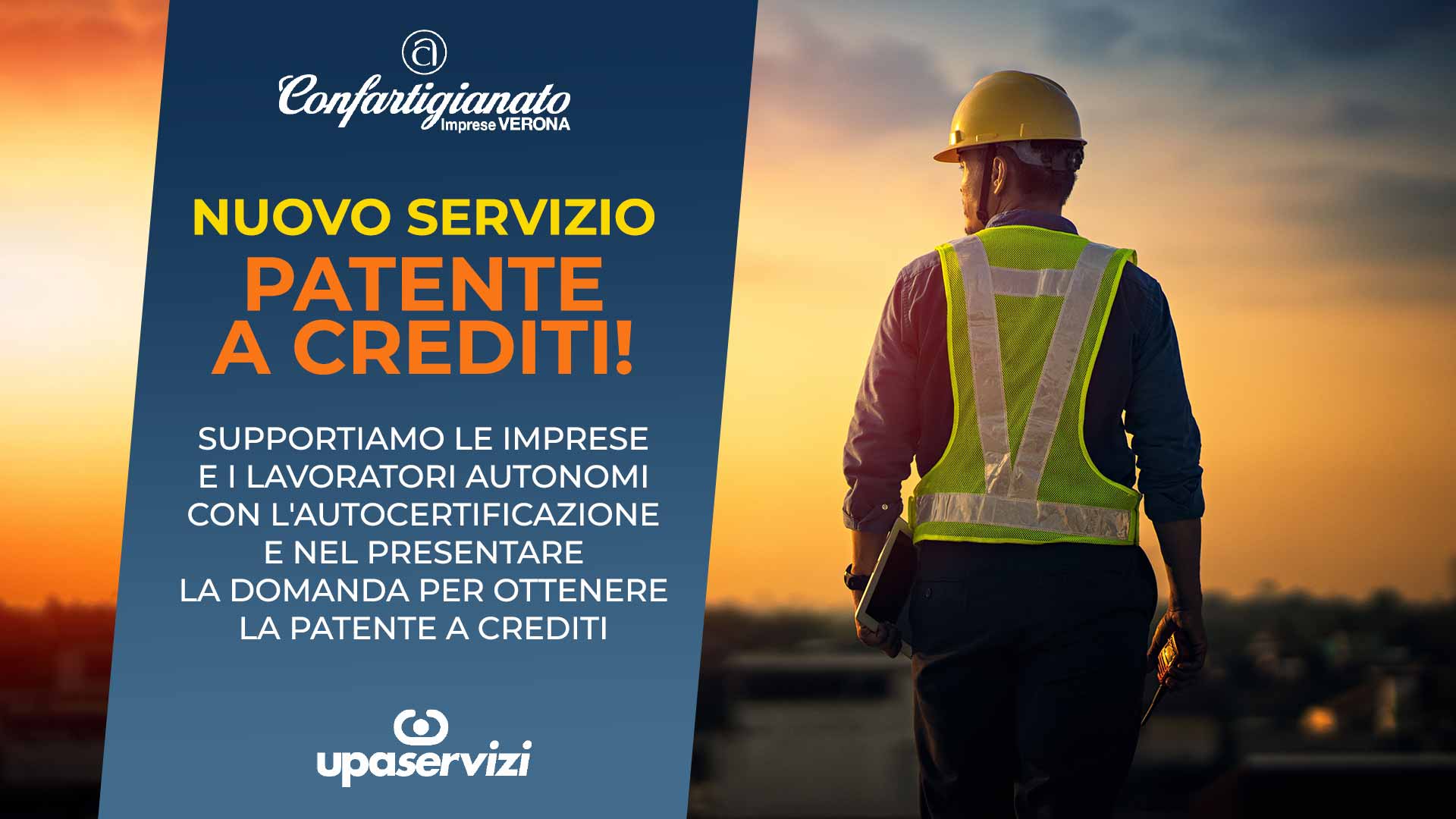 PATENTE A CREDITI – Nuovo servizio! Supportiamo le imprese e i lavoratori autonomi per avere l'autocertificazione e presentare domanda di Patente a Crediti. Compila il modulo