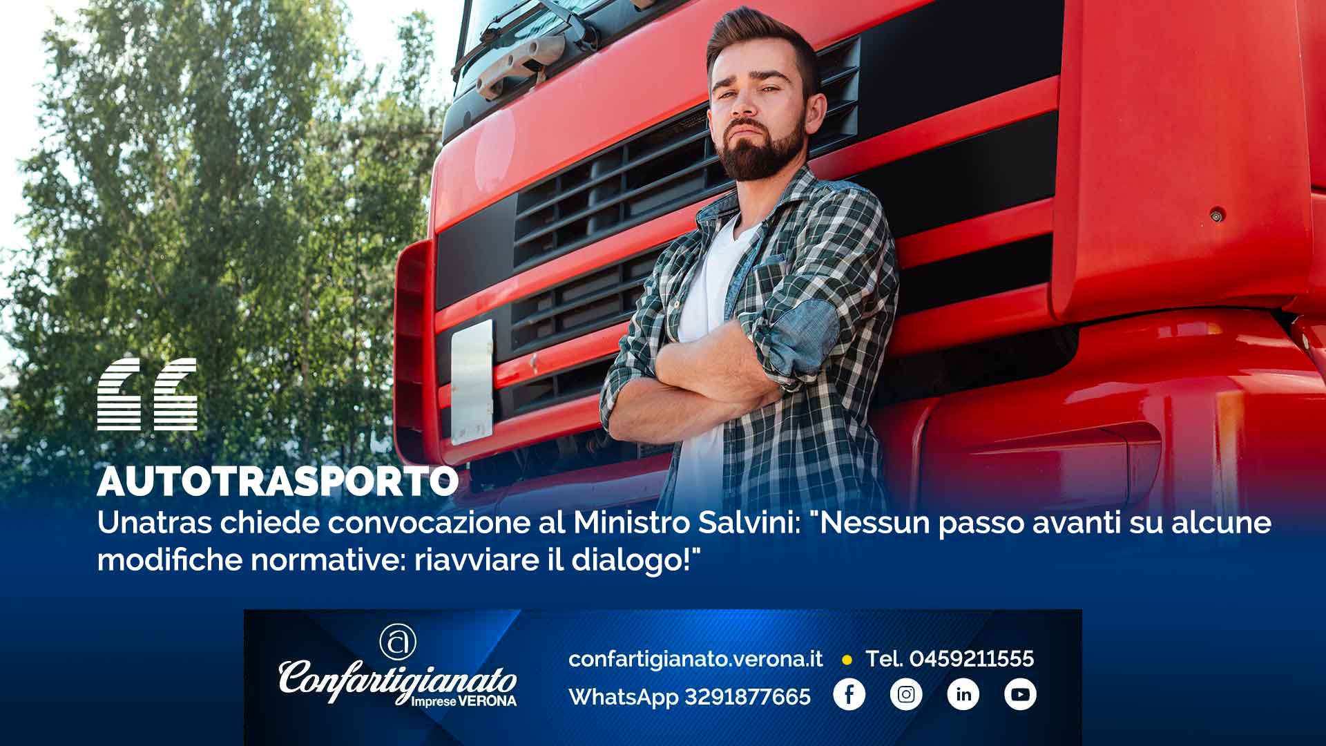 AUTOTRASPORTO – Unatras chiede convocazione al Ministro Salvini: "Nessun passo avanti su alcune modifiche normative: riavviare il dialogo!"