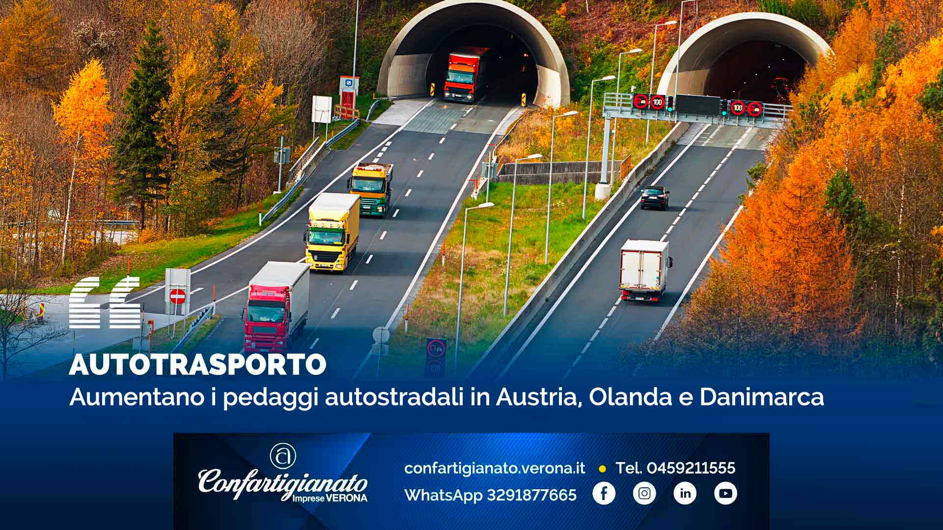 AUTOTRASPORTO – Aumento dei pedaggi autostradali in Austria, Olanda e Danimarca