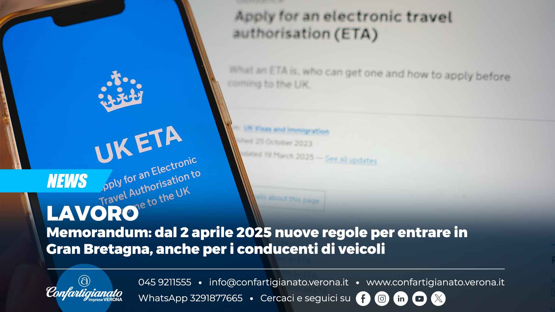 LAVORO – Memorandum: dal 2 aprile 2025 nuove regole per entrare in Gran Bretagna, anche per i conducenti di veicoli